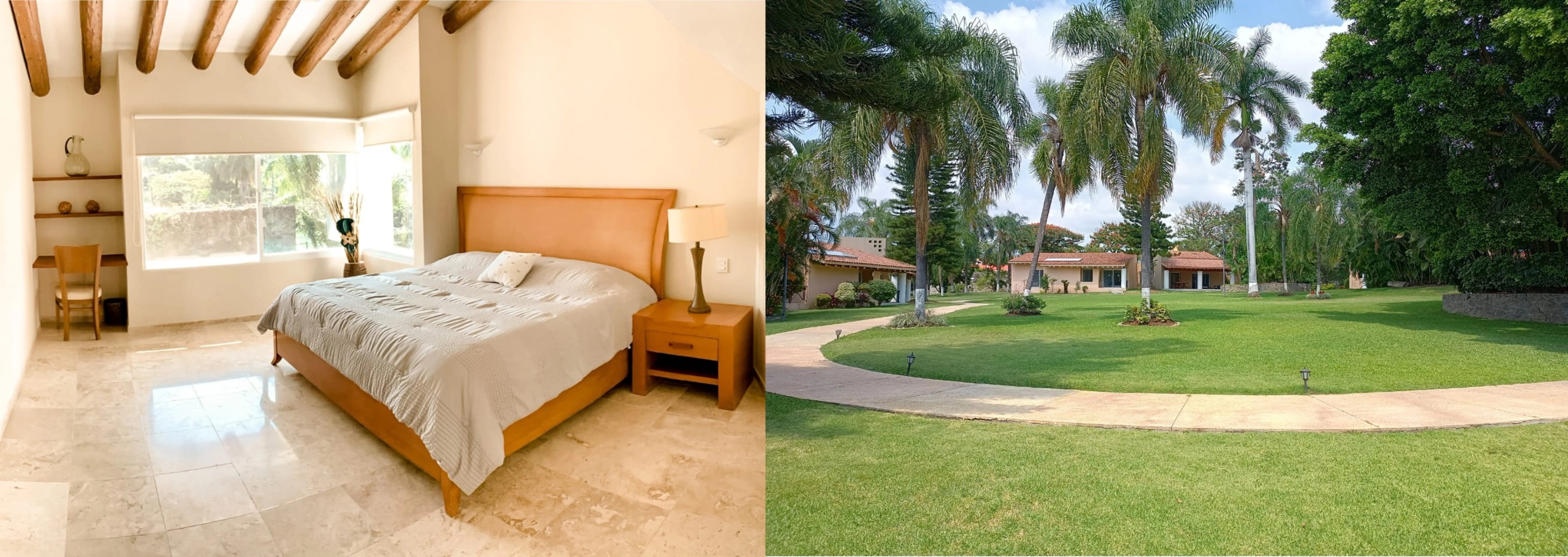 Descripción de una residencia individual dentro de la residencia de retiro Villa Verde, sus características se distinguen por contar con acabados de lujo y las siguientes amenidades: baño privado y acondicionado, aire acondicionado, diseño para el adulto mayor y atención 24/7