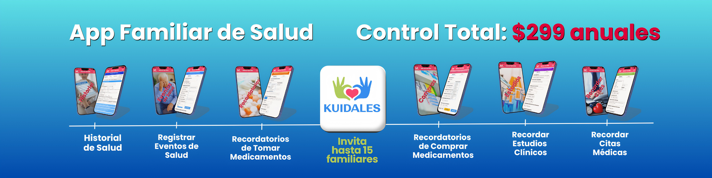 App familiar de salud, control total $299 anual