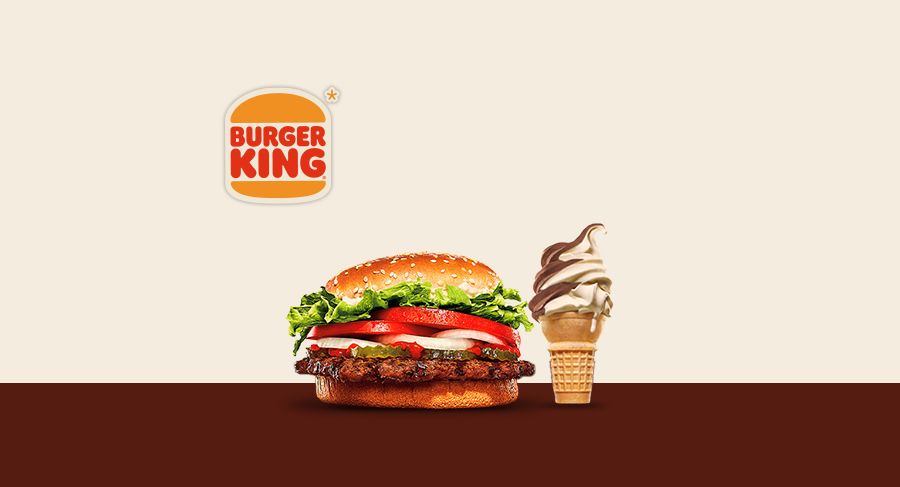 Hamburguesa y helado de burgerking