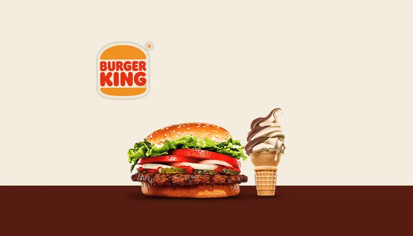 Hamburguesa y helado de burgerking