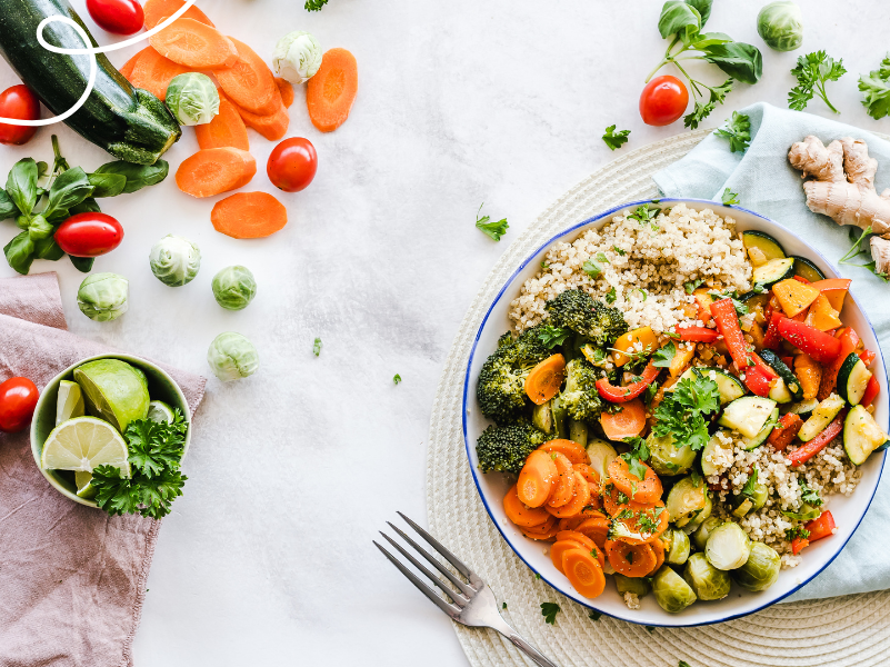 Alimentos saludables y bajas calorías para una vida saludable