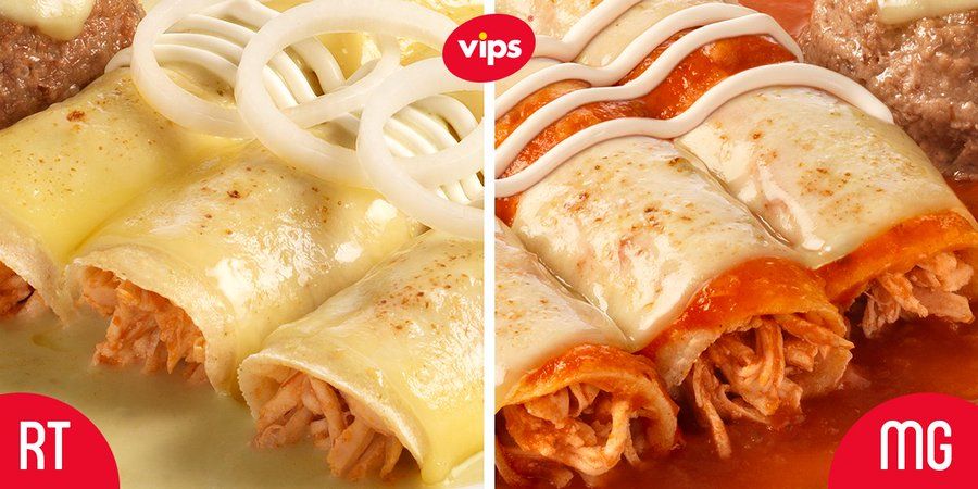 Enchiladas suizas y entomatadas - Vips, restaurante mexicano a buen precio