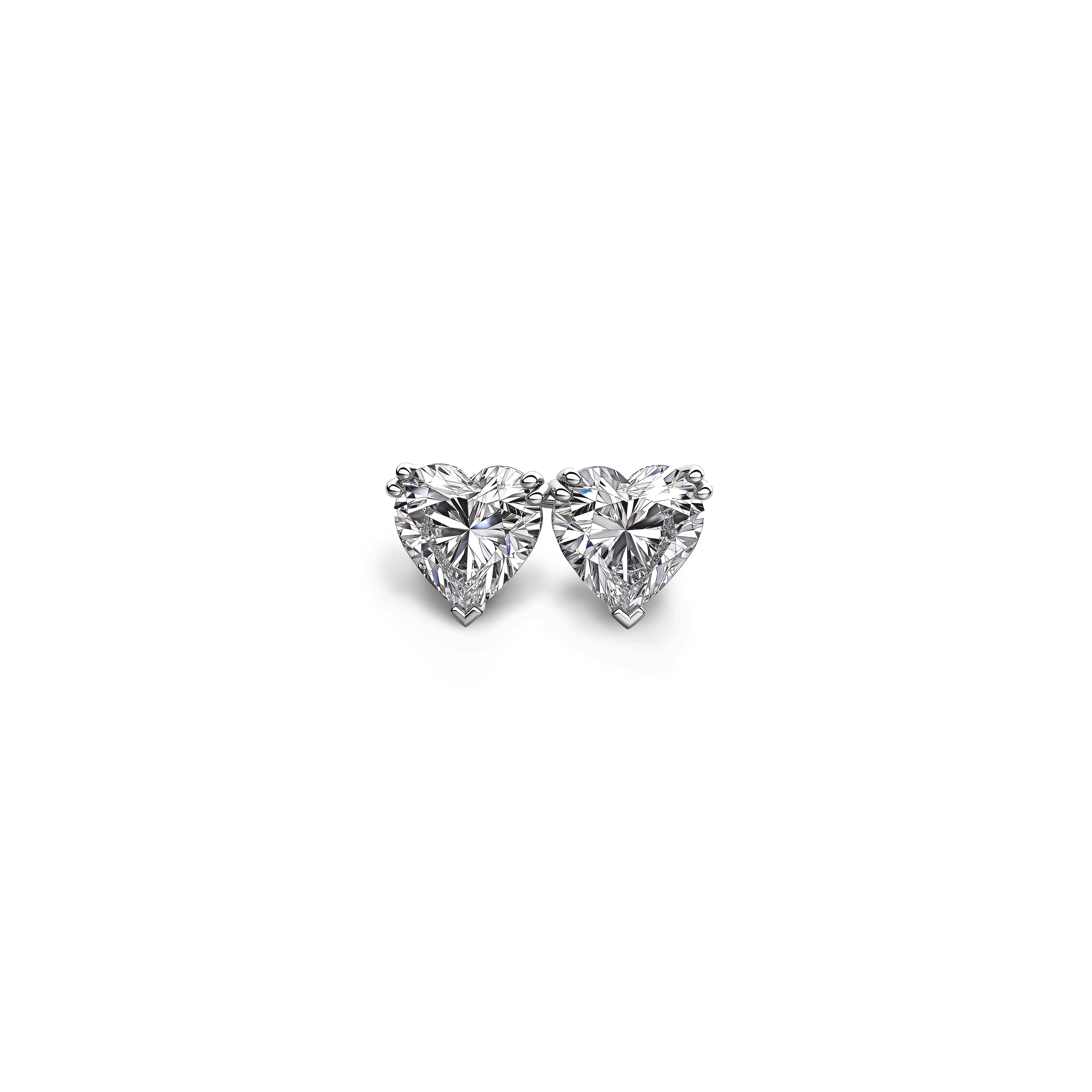 Main view of Cherished Hearts Diamond Studs