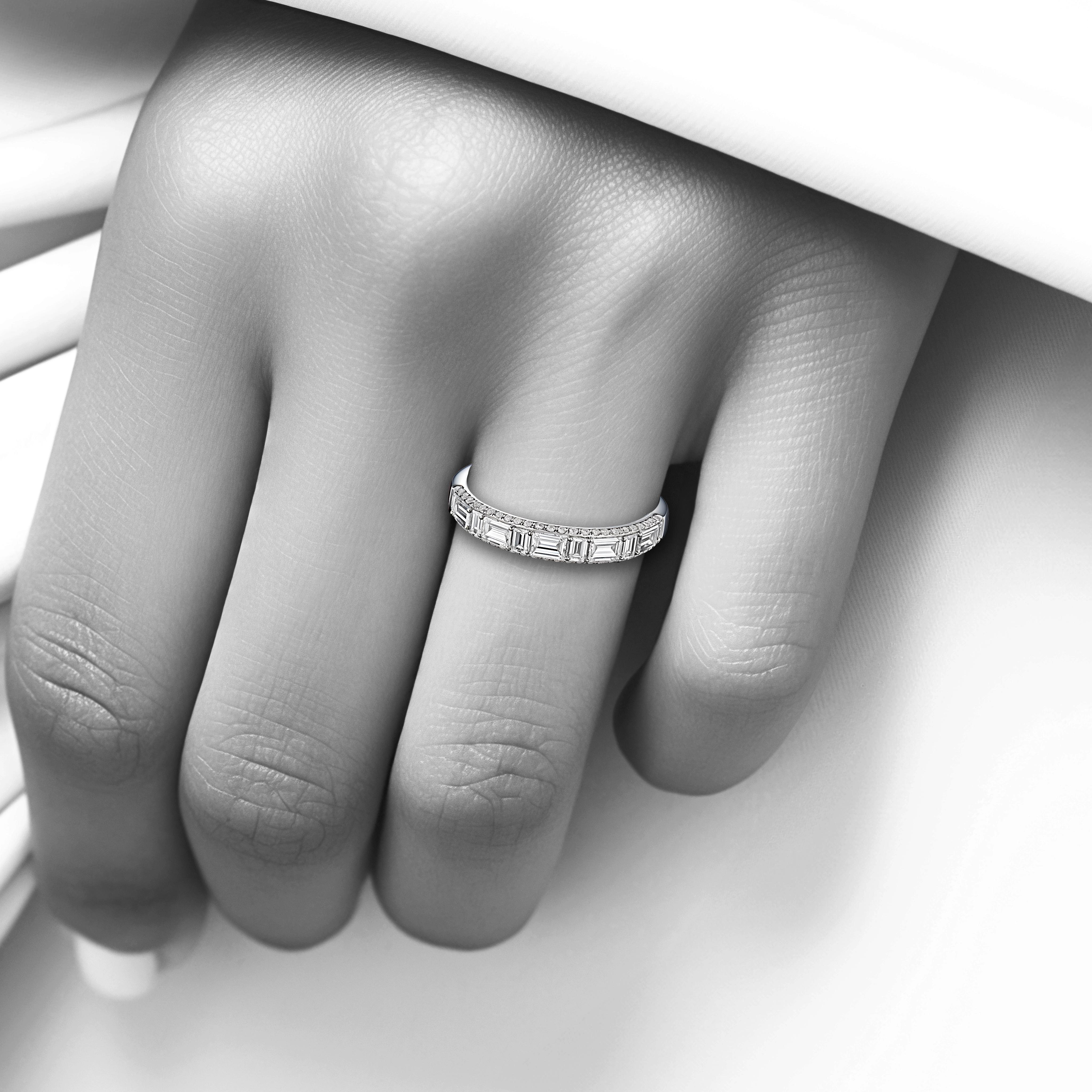 Main view of Classic Elegance Enclave Diamond Band