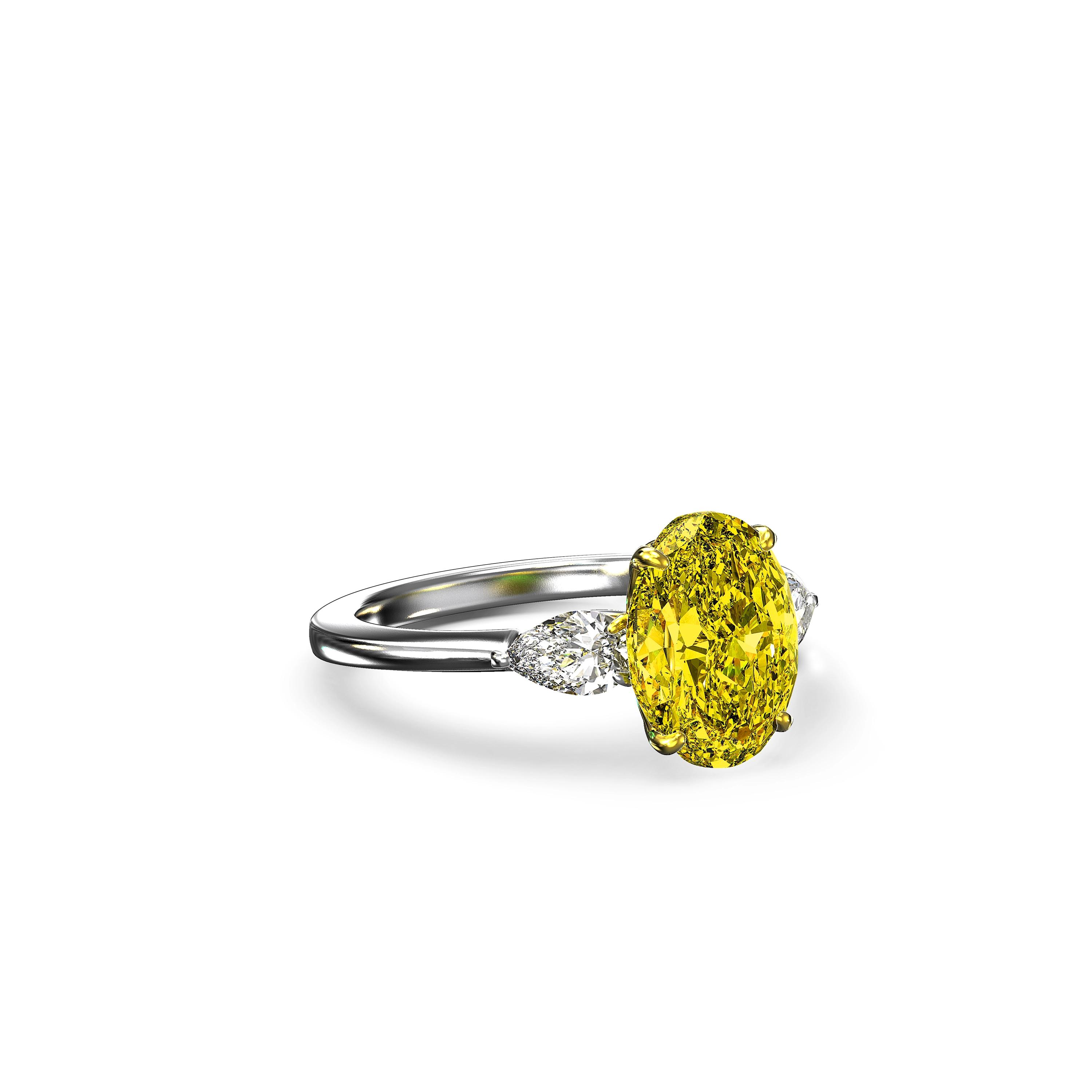 Main view of Golden Glow Diamond Engagement Ring