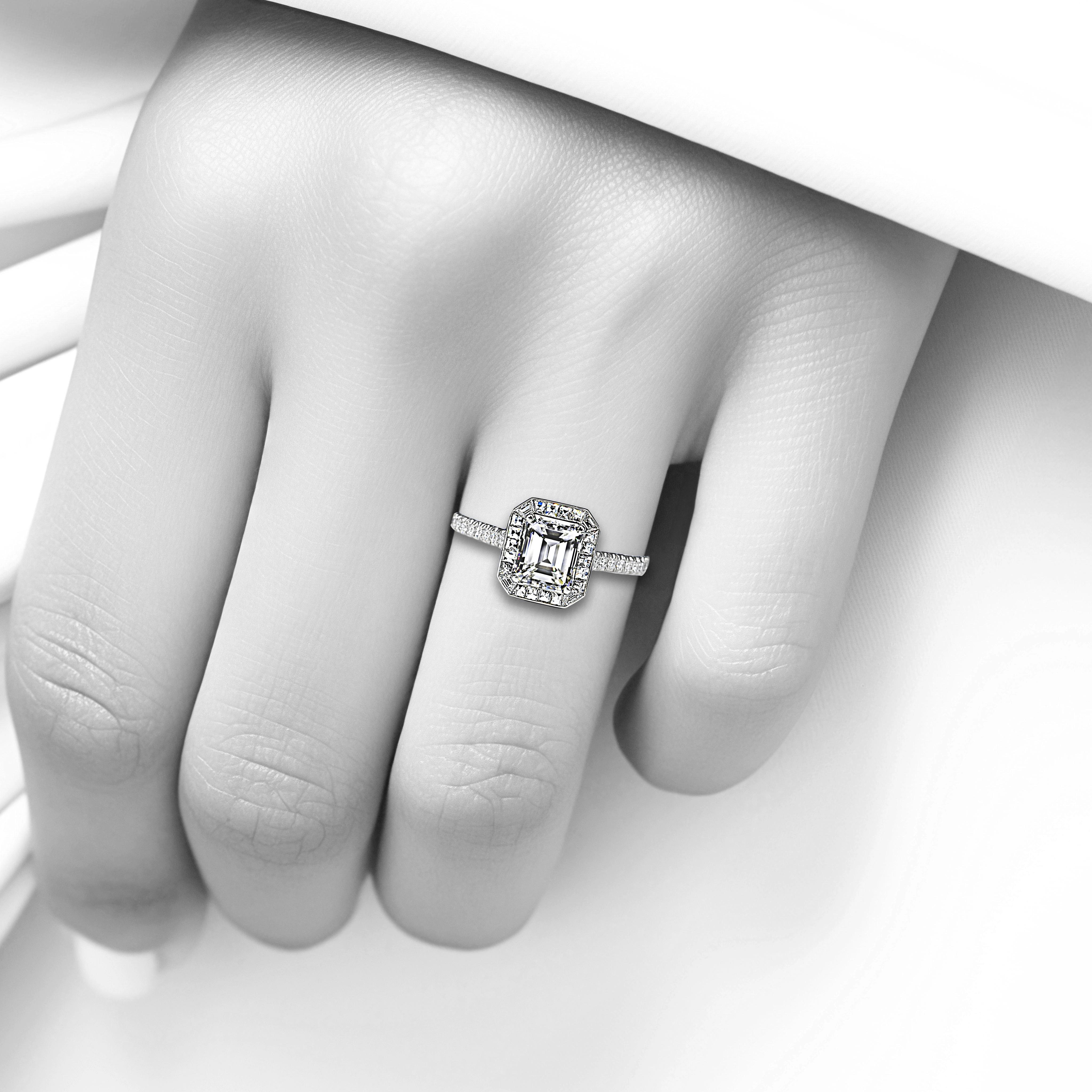 Main view of Frame of Light Engagement Ring