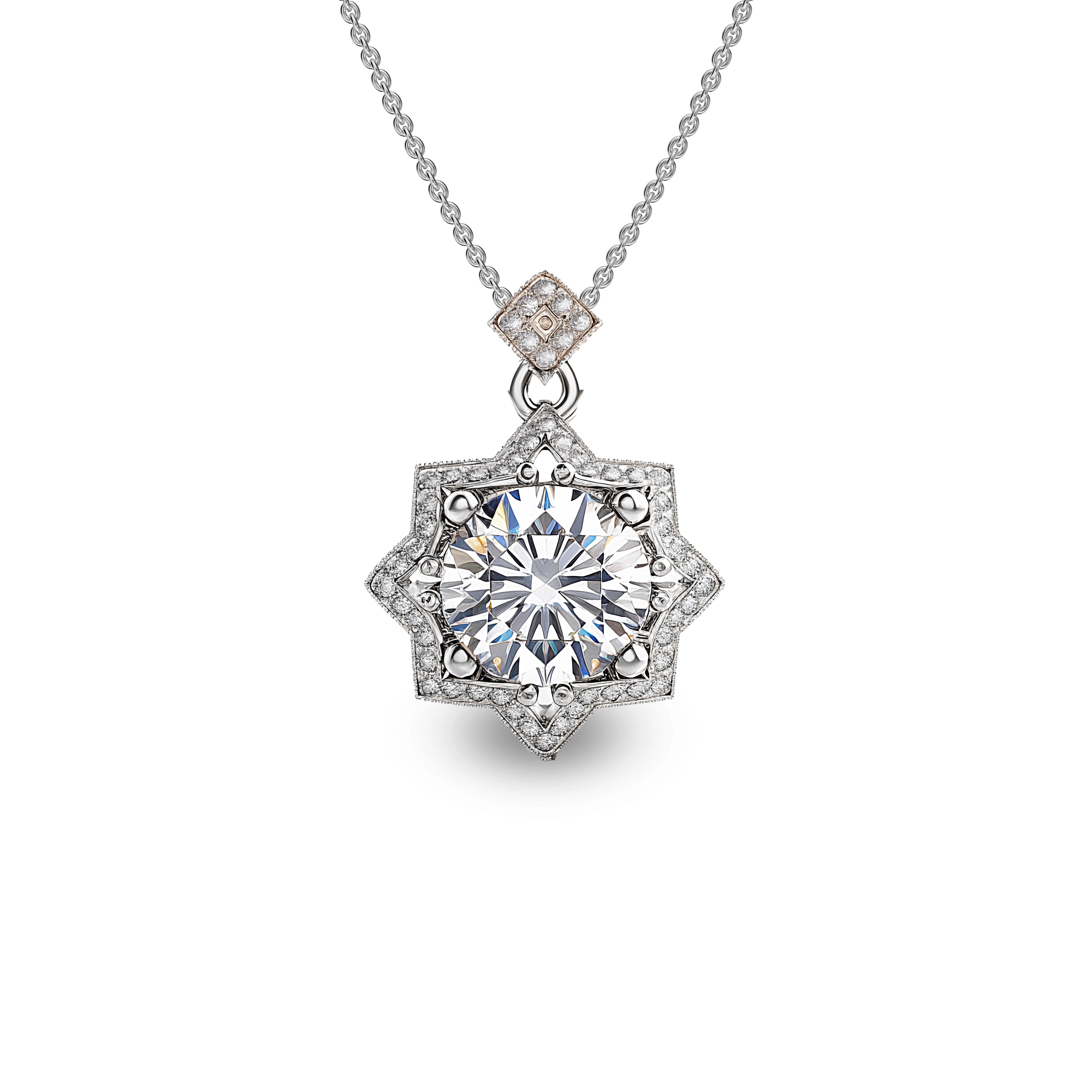 Main view of Vintage Starlight Diamond Pendant