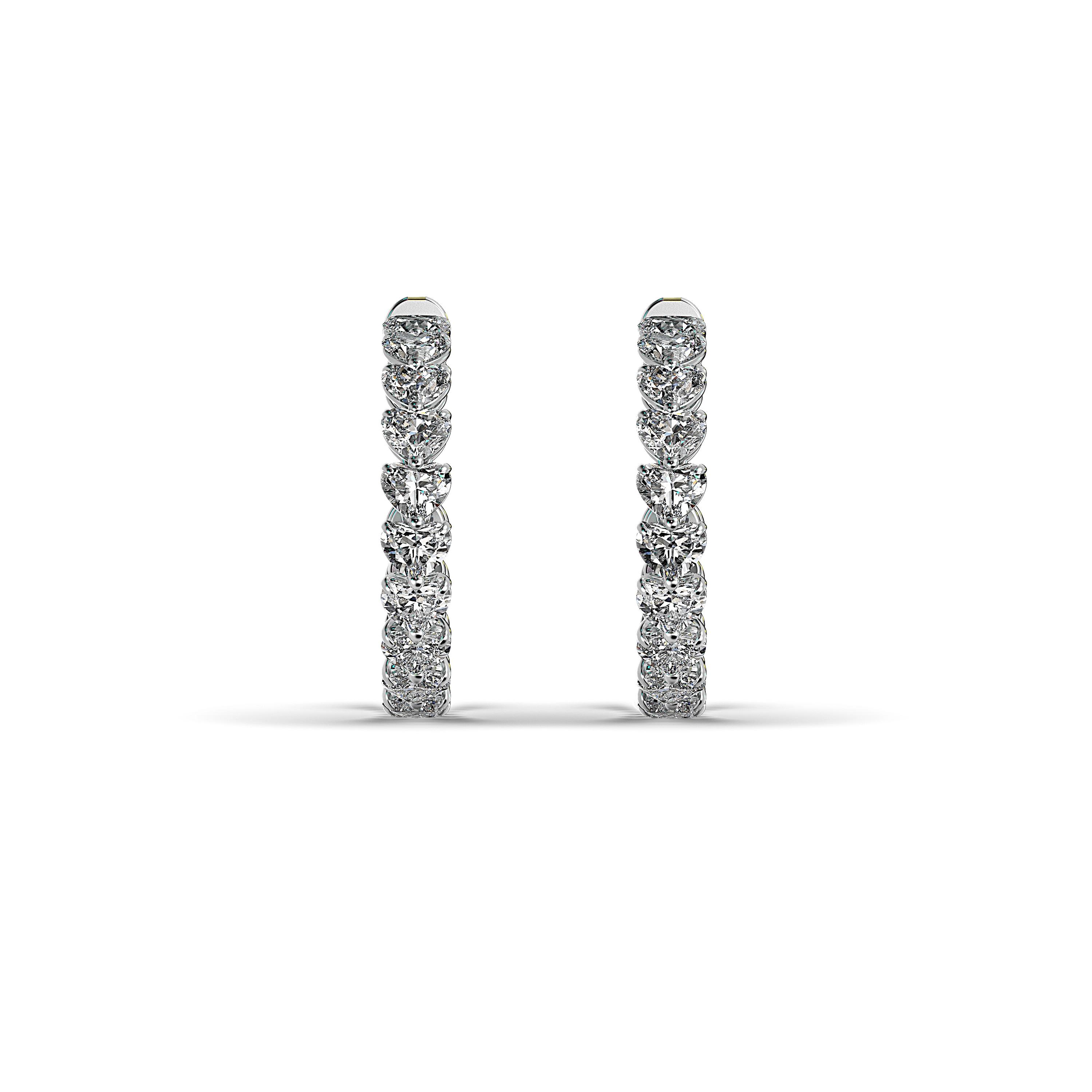 Main view of Eternal Heart Hoop Earrings