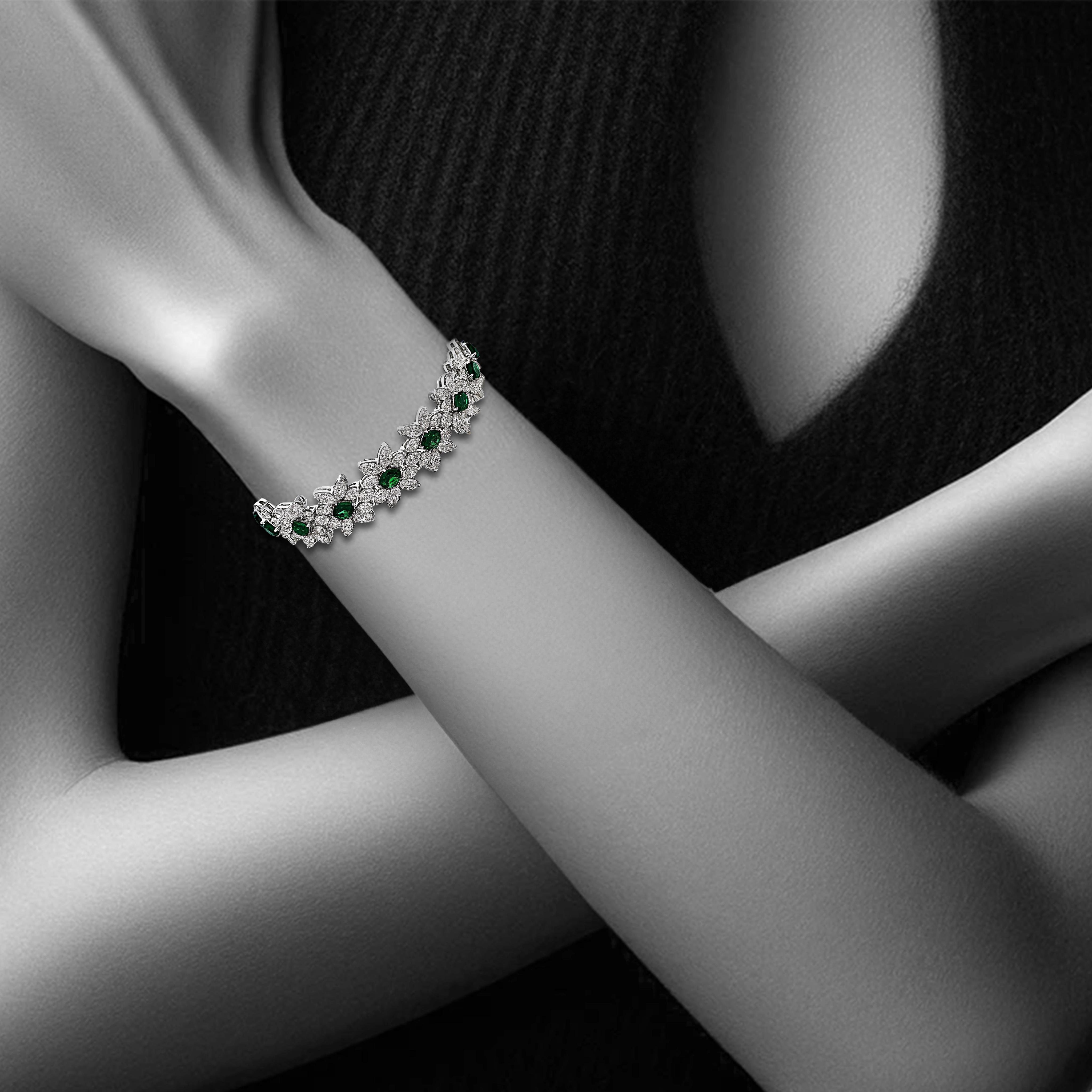 Main view of Green Garland Pear Bracelet