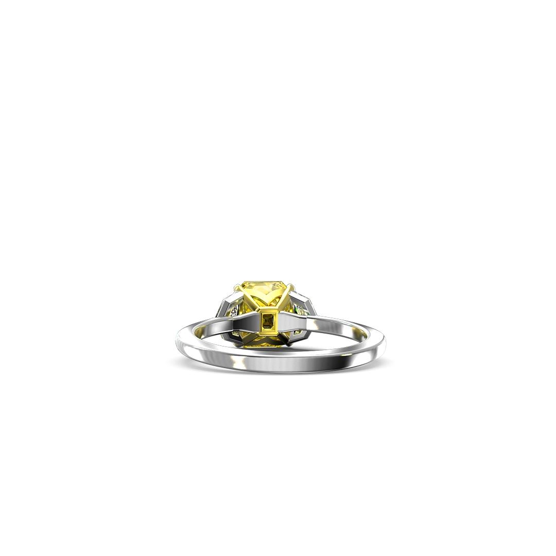 Main view of Solar Brilliance Yellow Diamond Ring