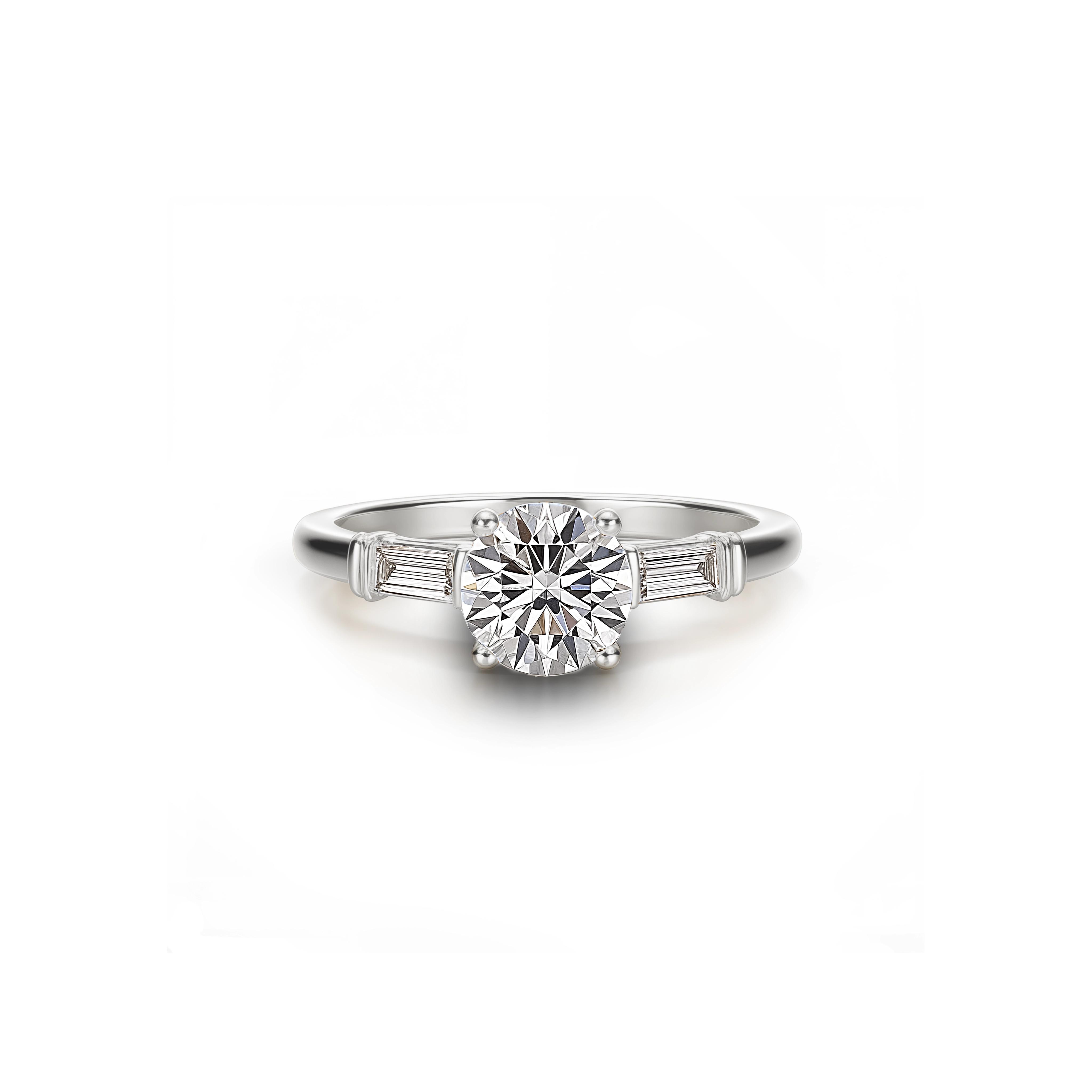 Main view of Lustrous Baguette Brilliance Diamond Ring