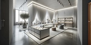 The Los Angeles skyline at dusk, with diamonds in the foreground.