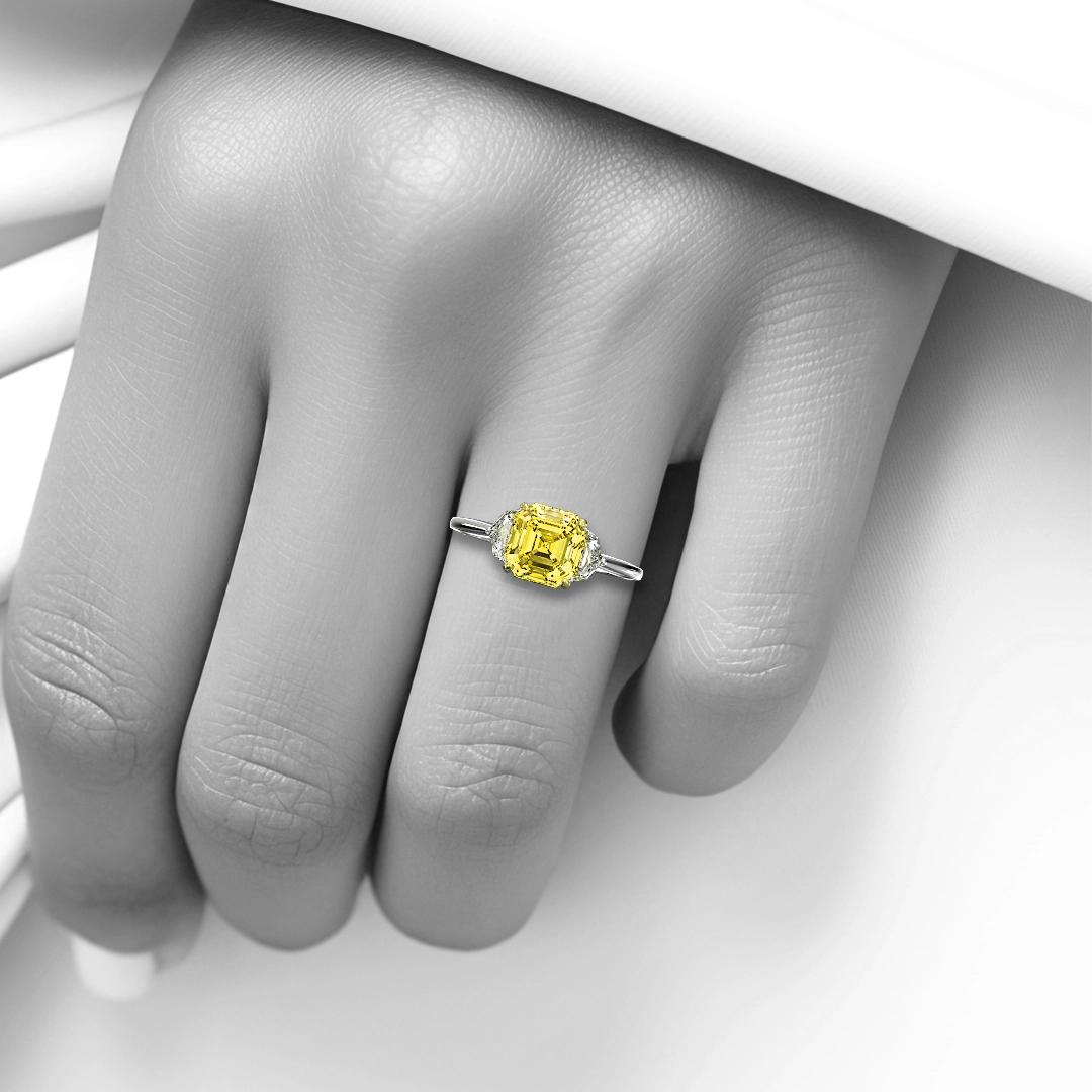 Main view of Solar Brilliance Yellow Diamond Ring