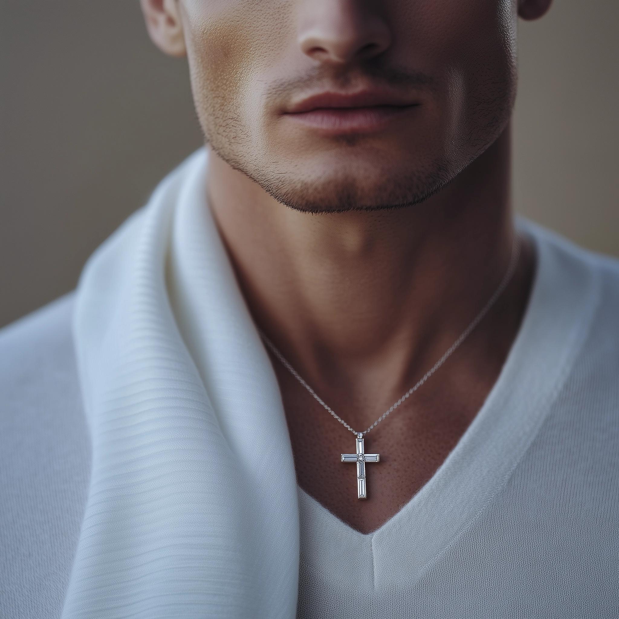 Main view of Iconic Cross Design Baguettes and Square Diamonds-27mm