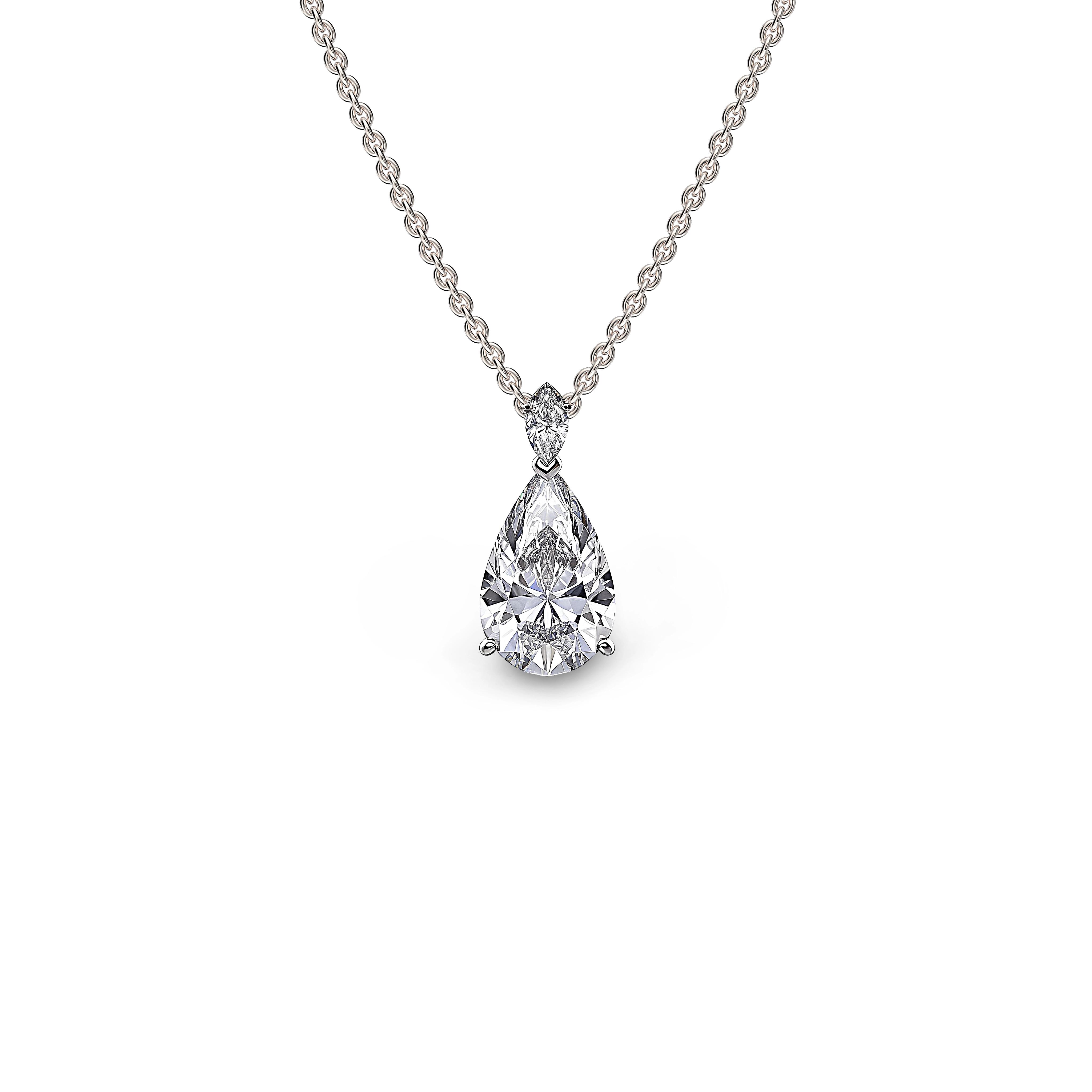 Main view of Teardrop Diamond Pendant