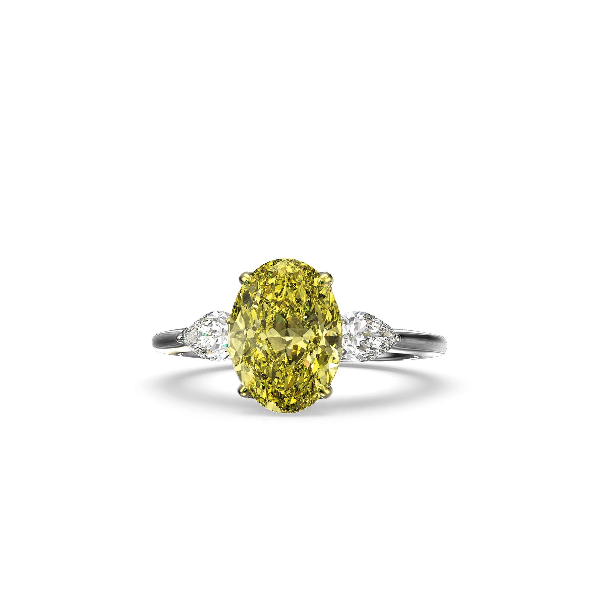 Main view of Golden Glow Diamond Engagement Ring