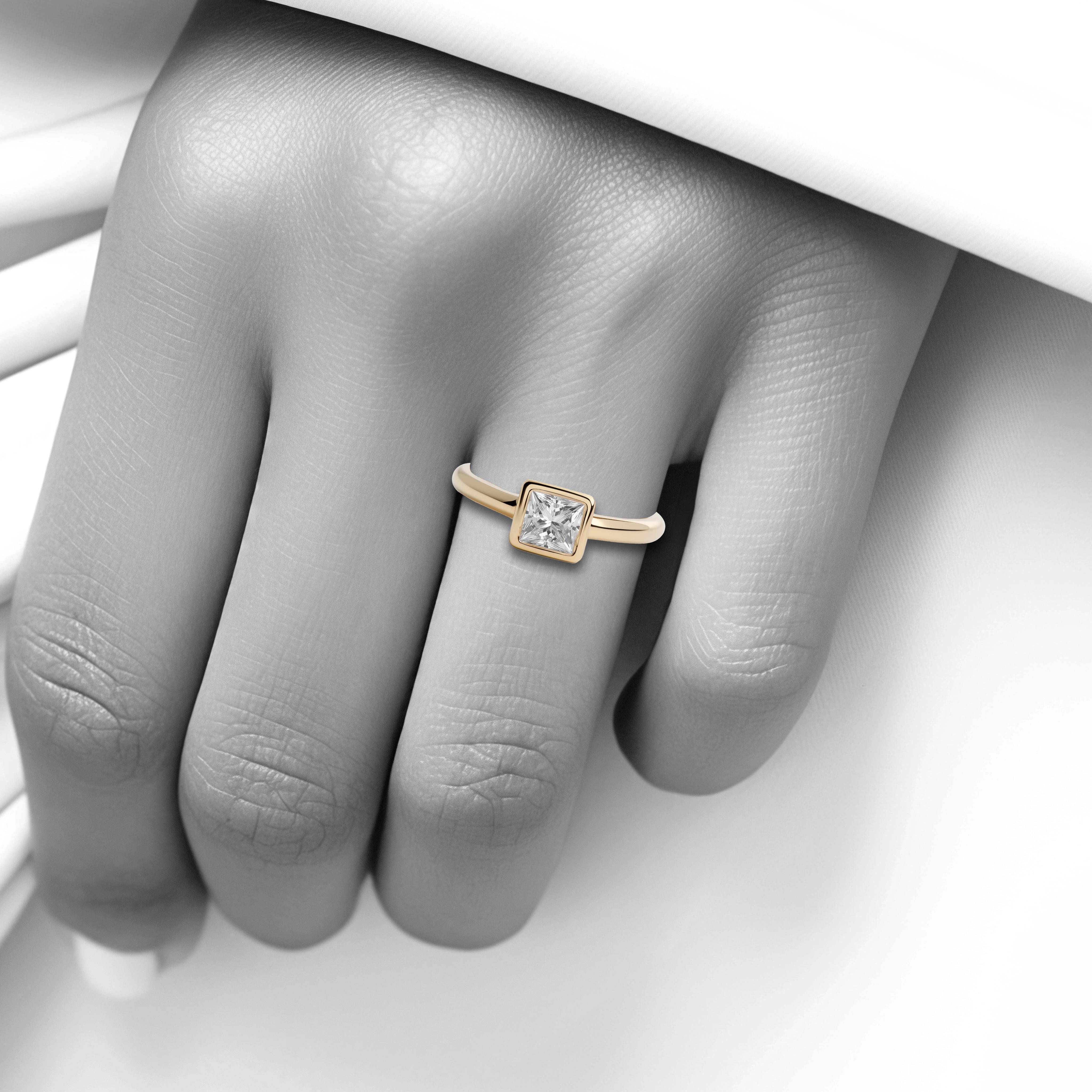 Main view of Contemporary Aura Diamond Ring
