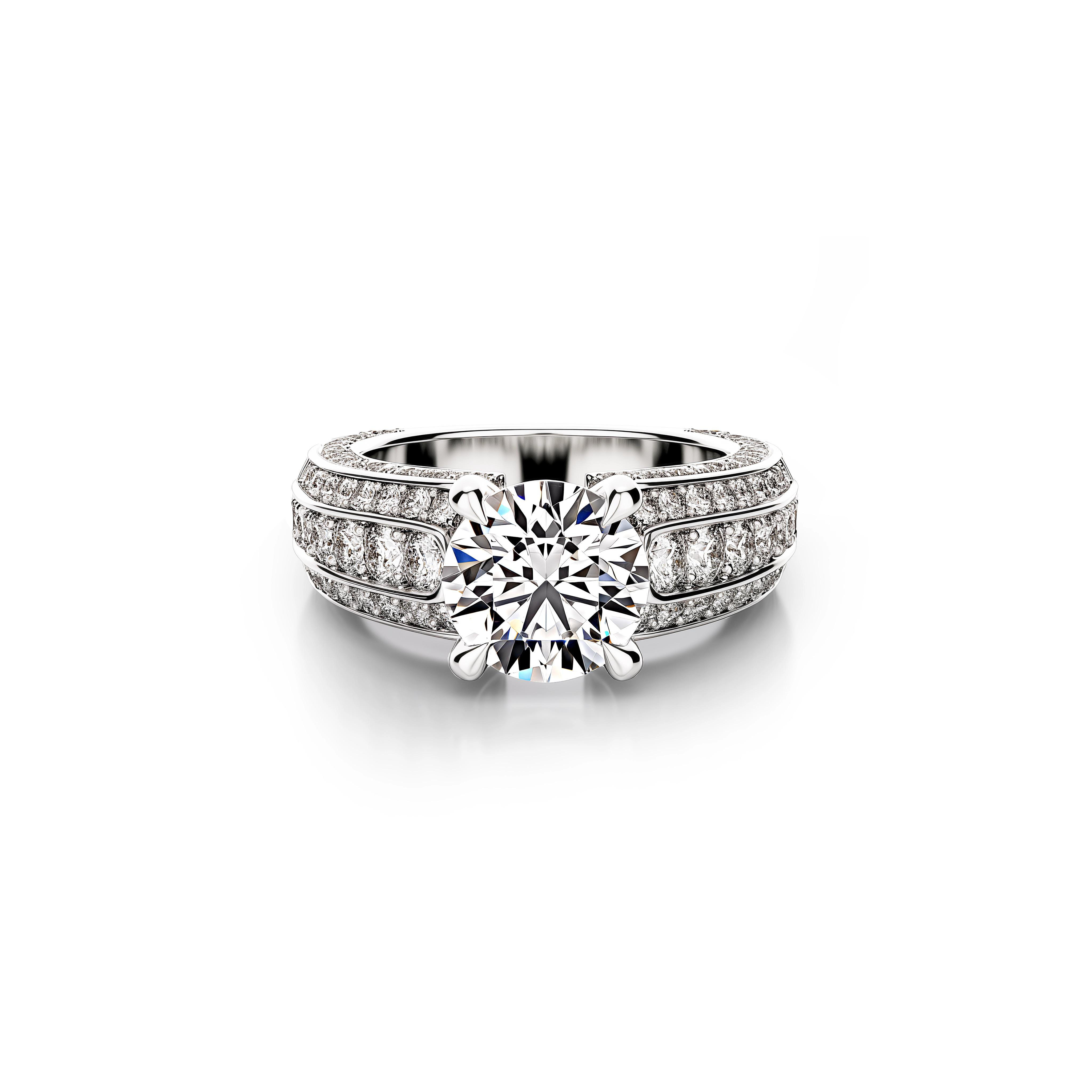 Main view of Round Brilliance Pave Accent Ring