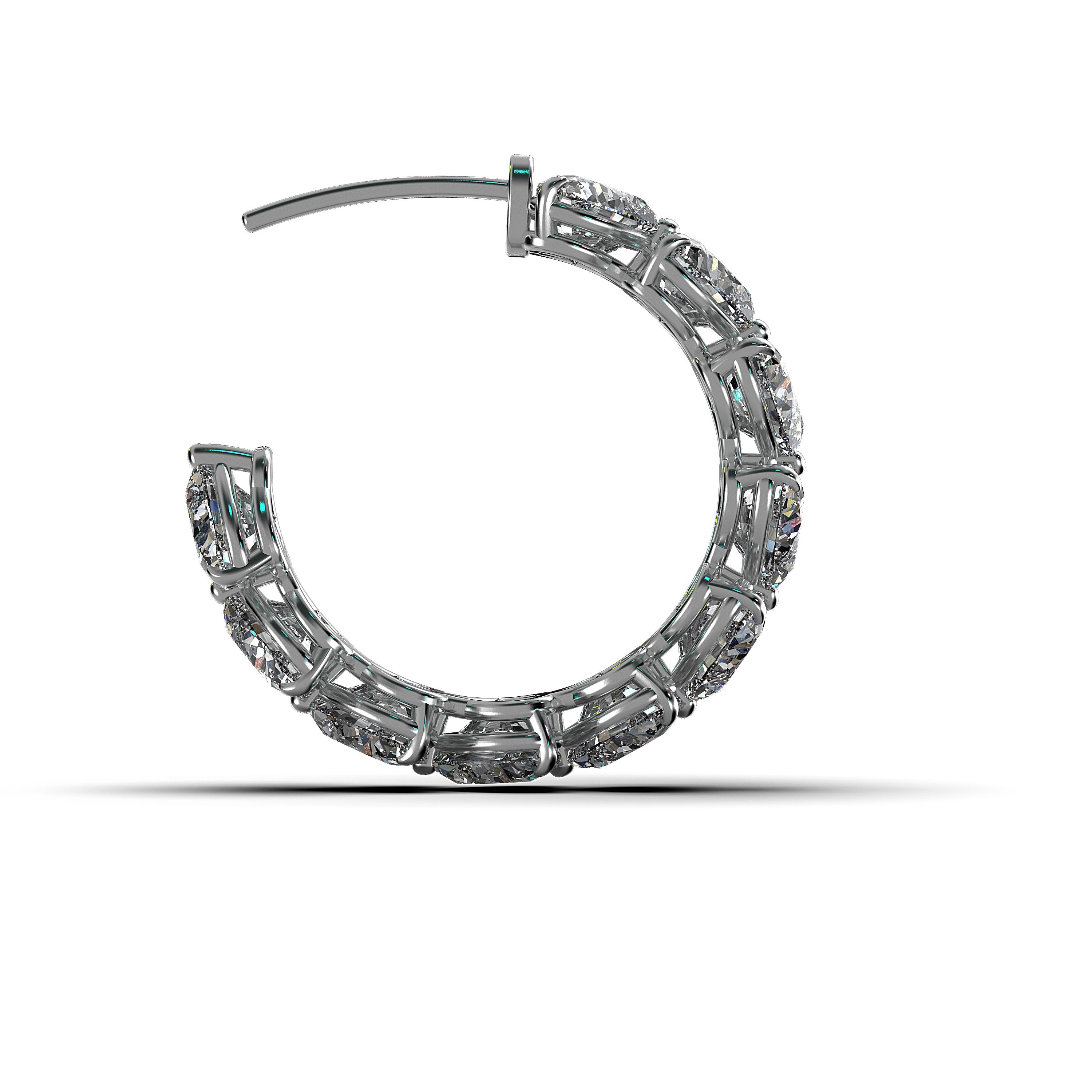 Main view of Eternal Heart Hoop Earrings