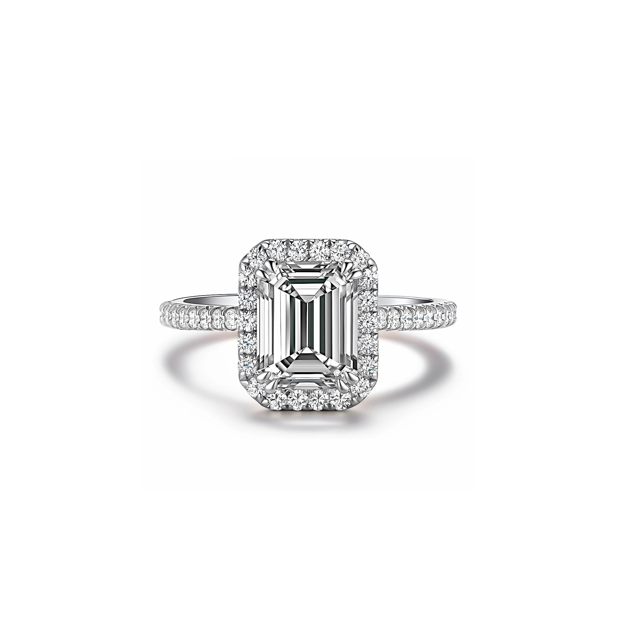 Main view of Eternal Elegance Emerald Cut Diamond Ring