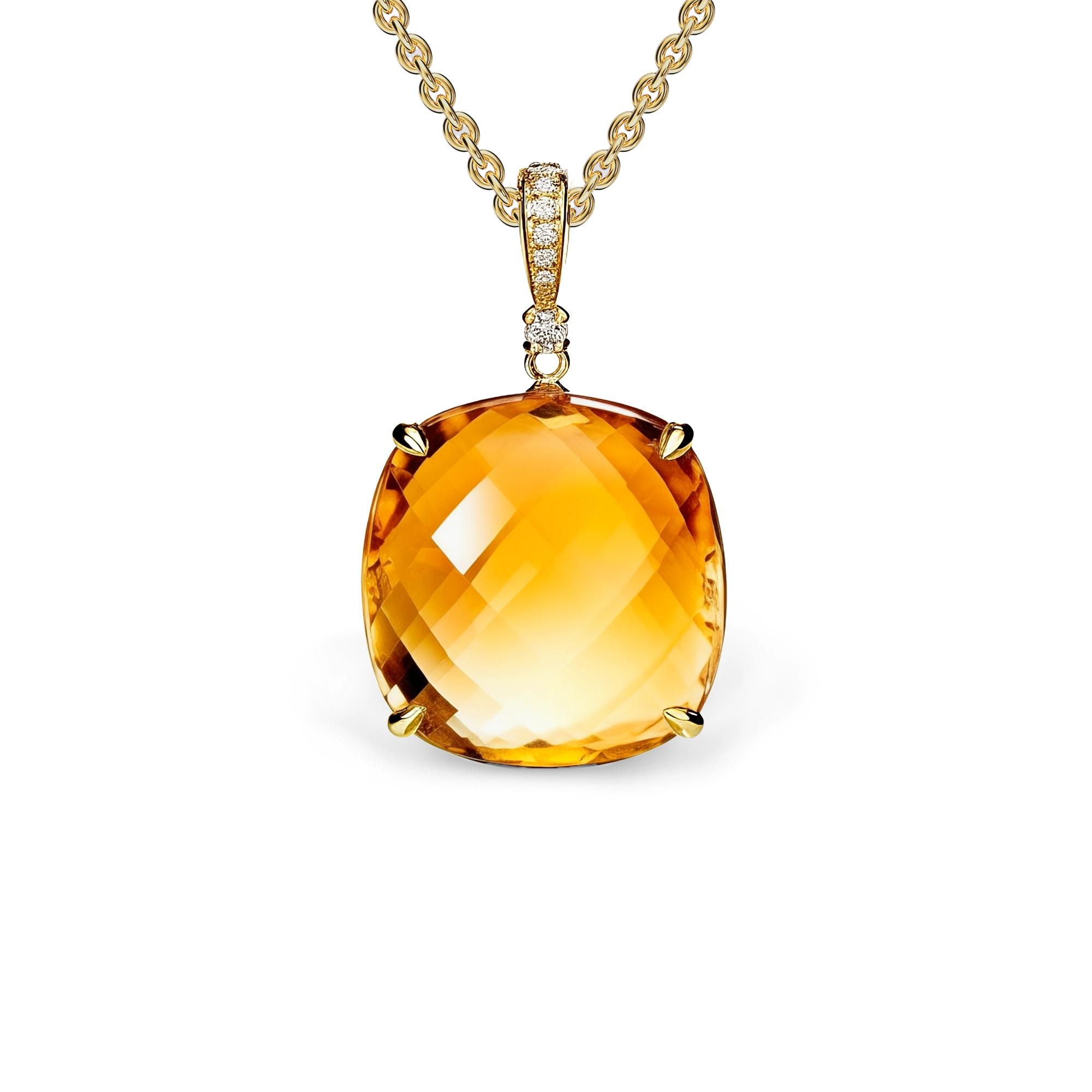 Main view of Golden Solstice Citrine Pendant