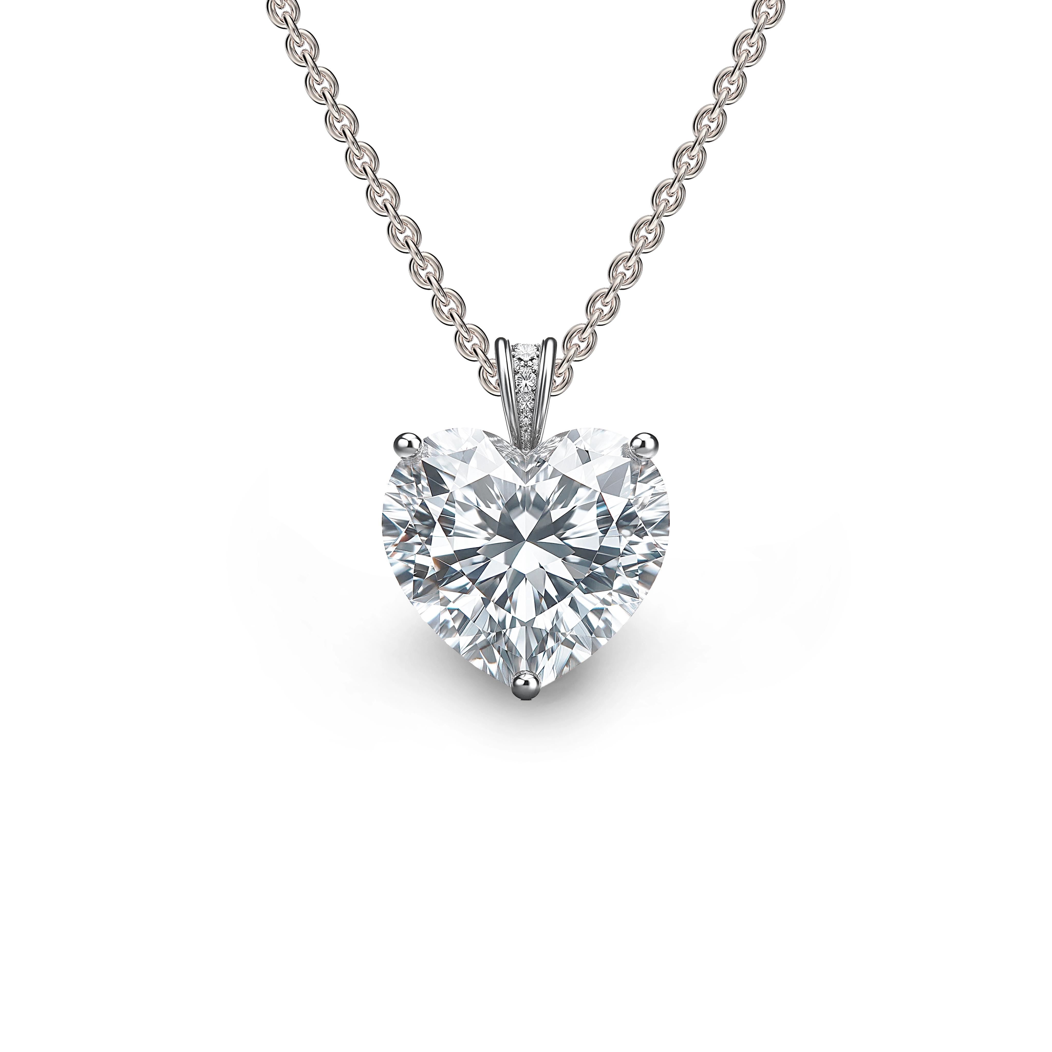 Main view of Captivating Heart Diamond Solitaire Pendant