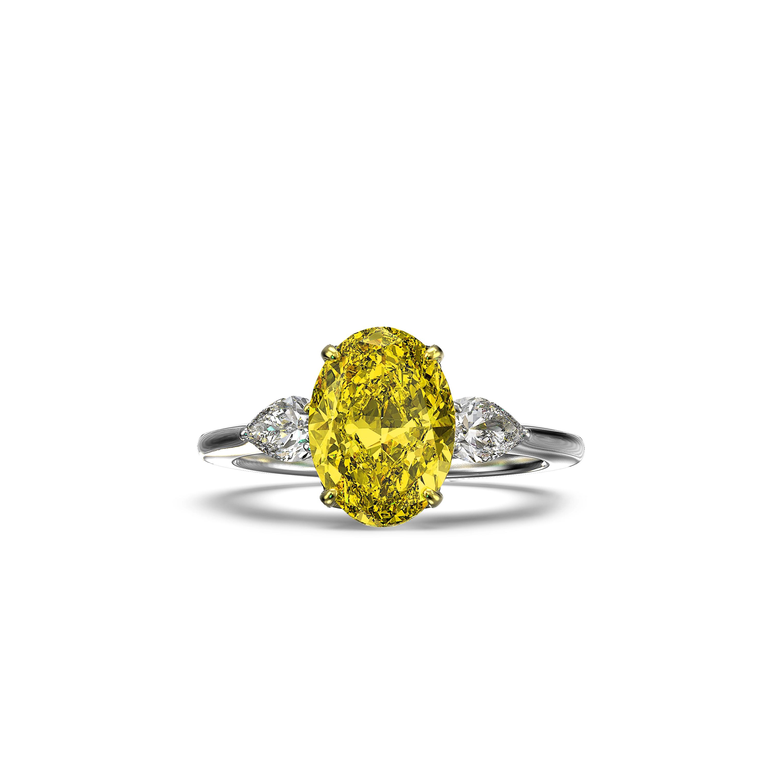 Main view of Golden Glow Diamond Engagement Ring