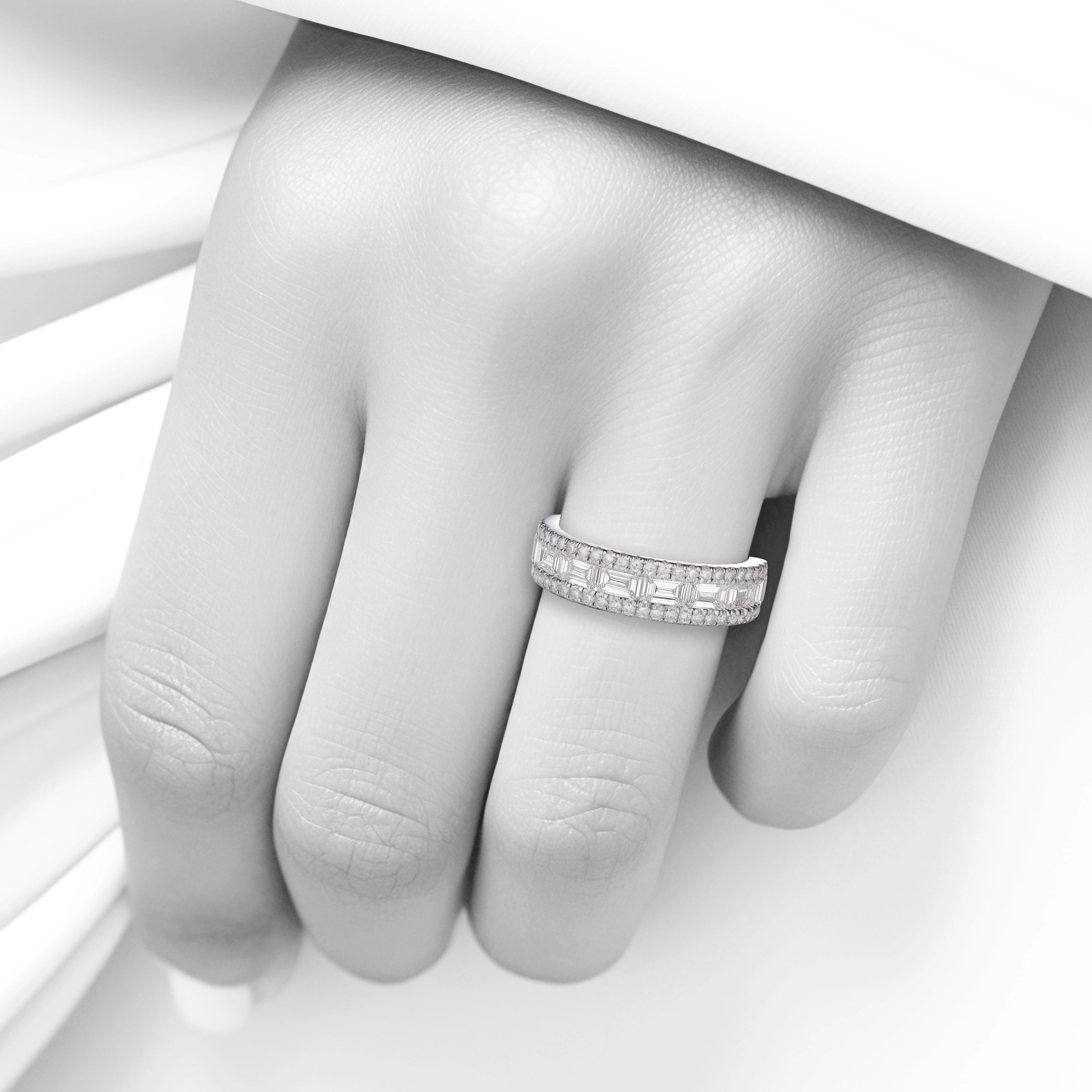 Main view of Classic Baguette Brilliance Eternity Band