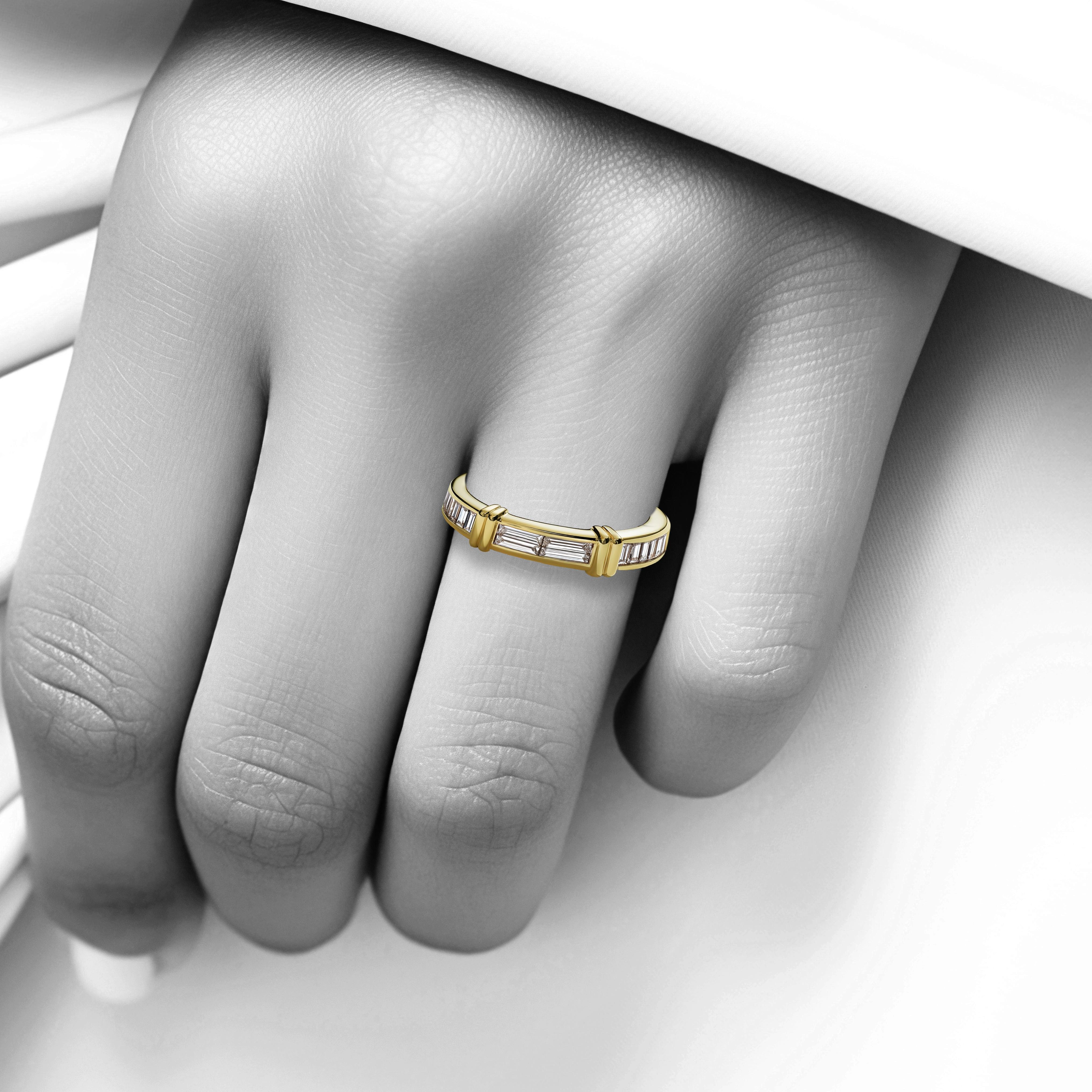 Main view of Linear Allure Baguette Band