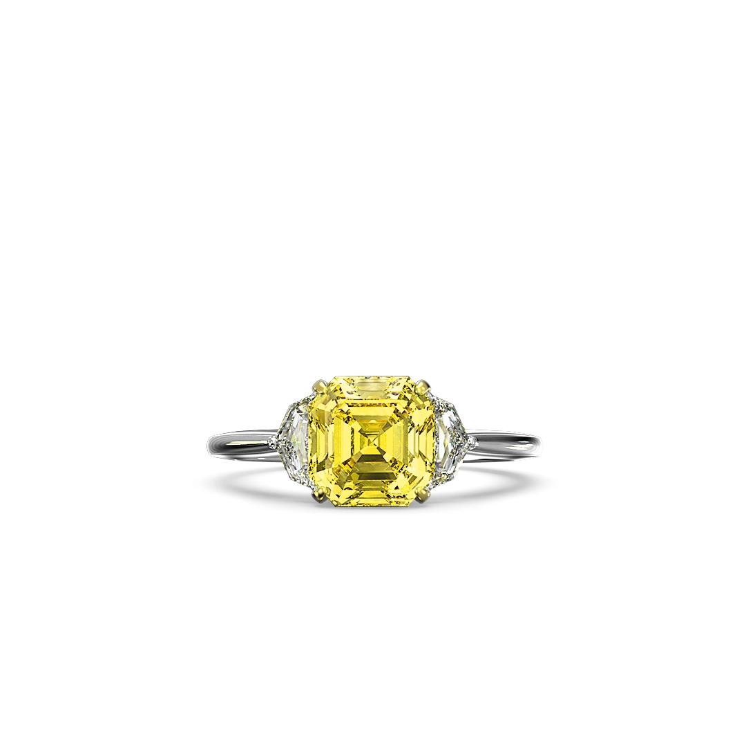 Main view of Solar Brilliance Yellow Diamond Ring