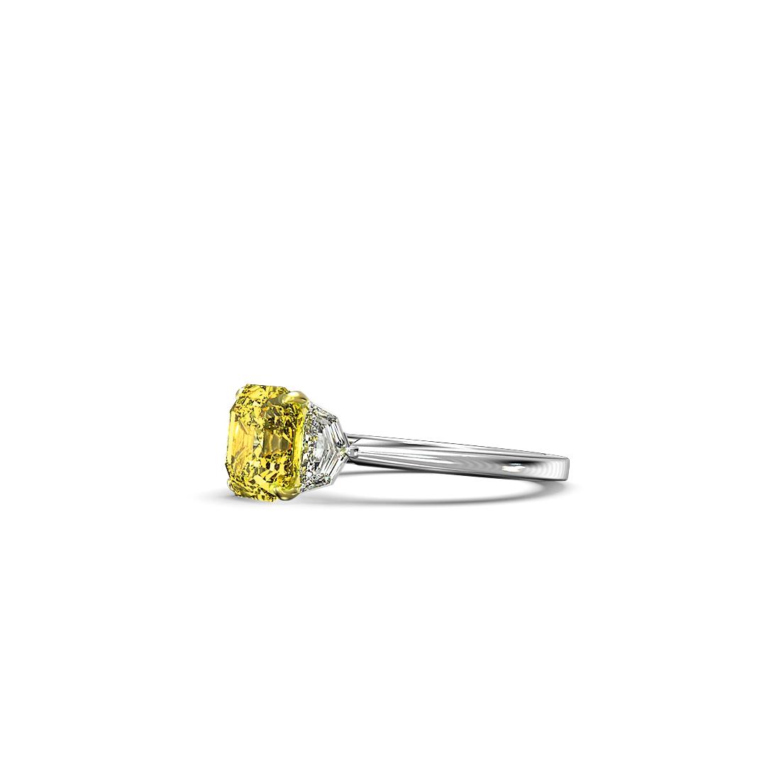 Main view of Solar Brilliance Yellow Diamond Ring