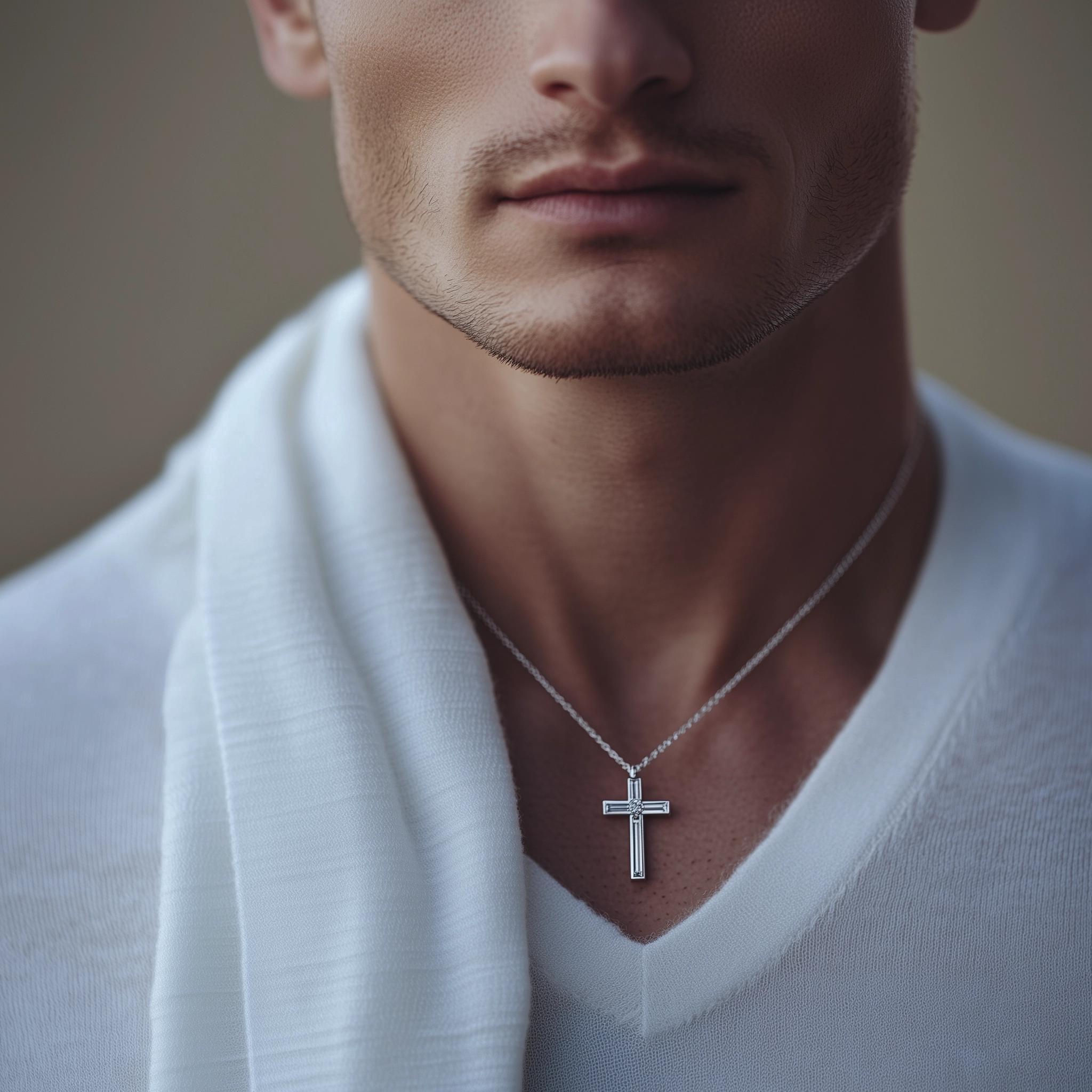 Main view of Iconic Cross Design Baguettes and Square Diamonds-27mm