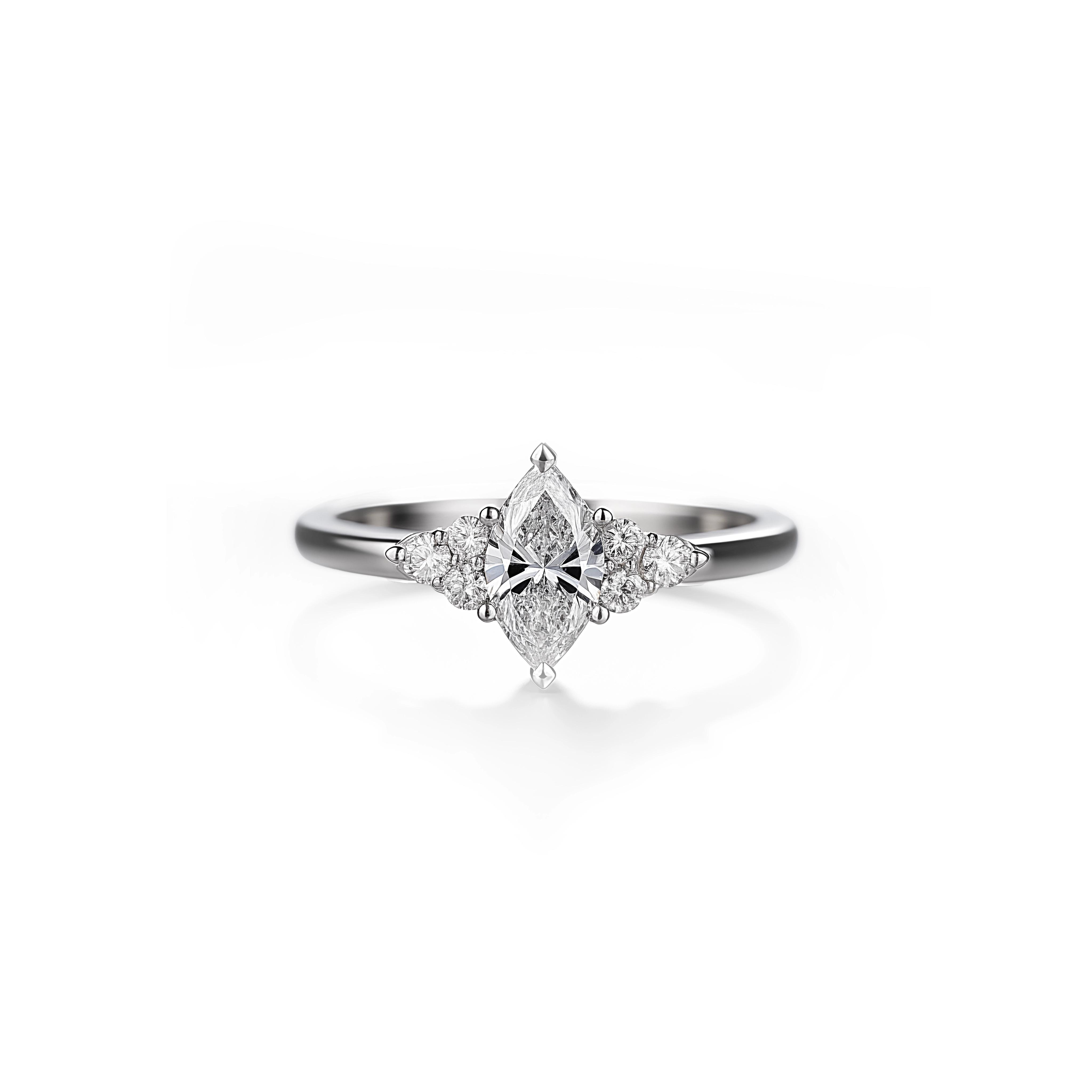 Main view of Marquise Majesty Diamond Engagement Ring