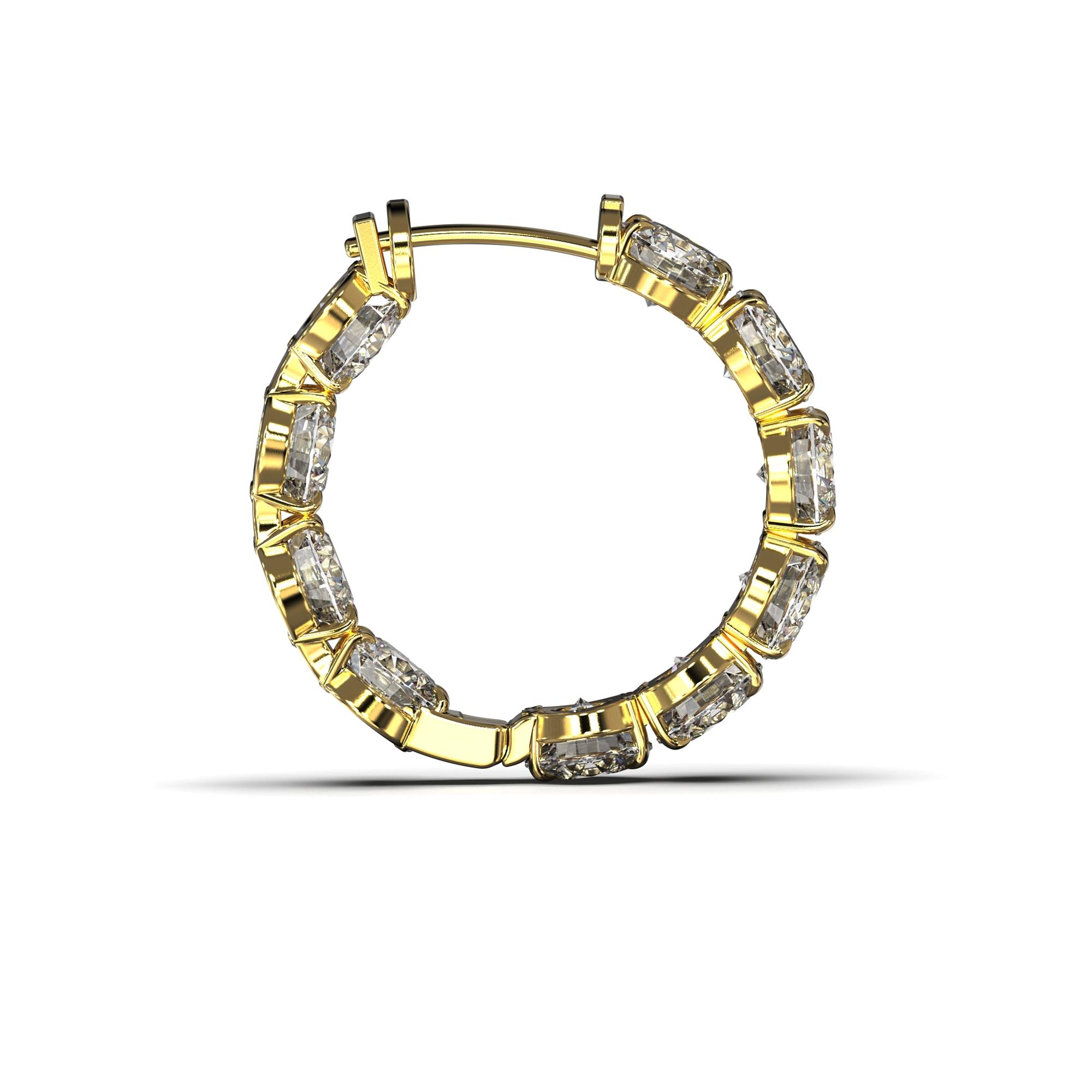 Main view of Golden Luxe Diamond Hoop Earrings