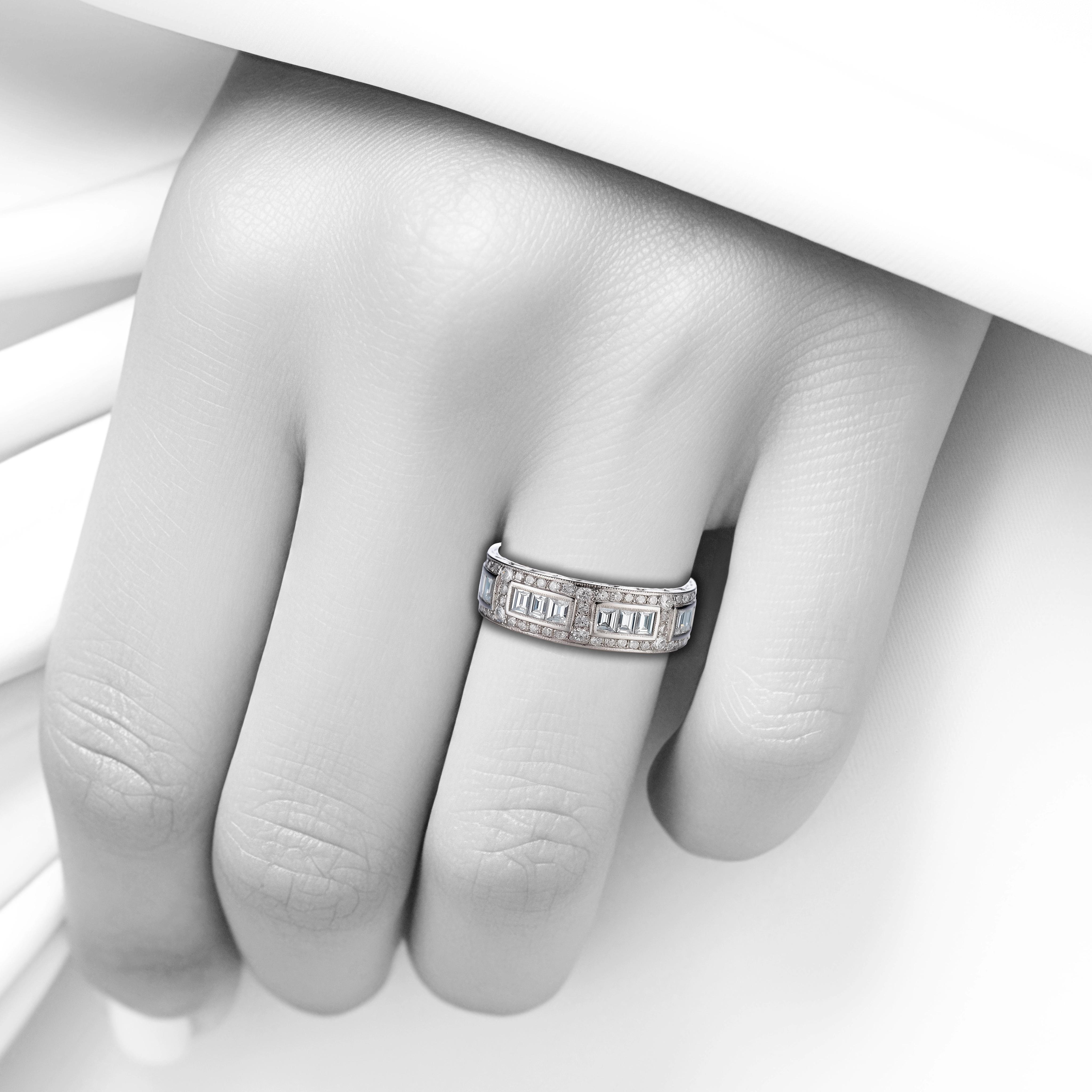 Main view of Classic Gleaming Elegance Diamond Band
