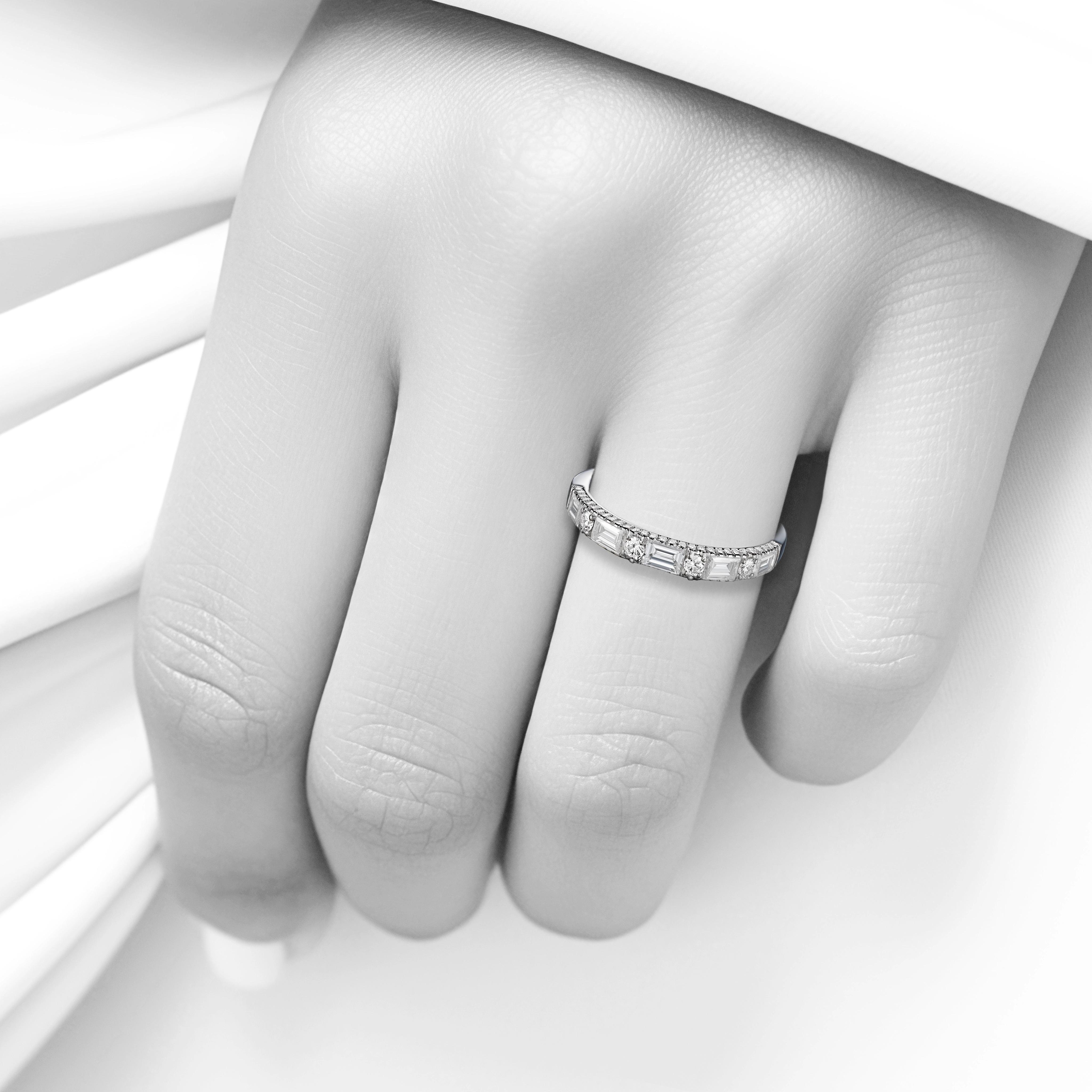 Main view of Classic Baguette Brilliance Diamond Band