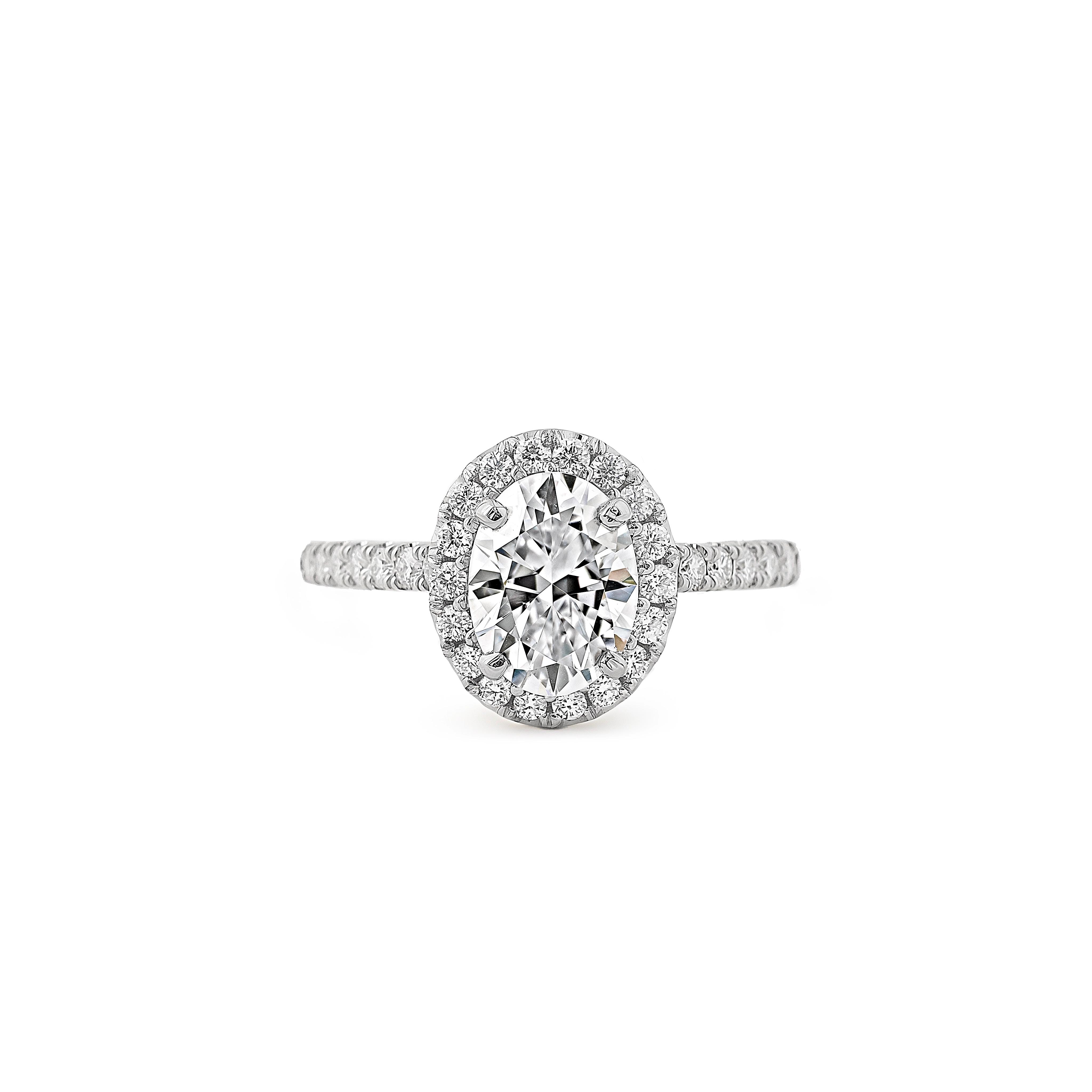 Main view of Oval Radiance Engagement Ring