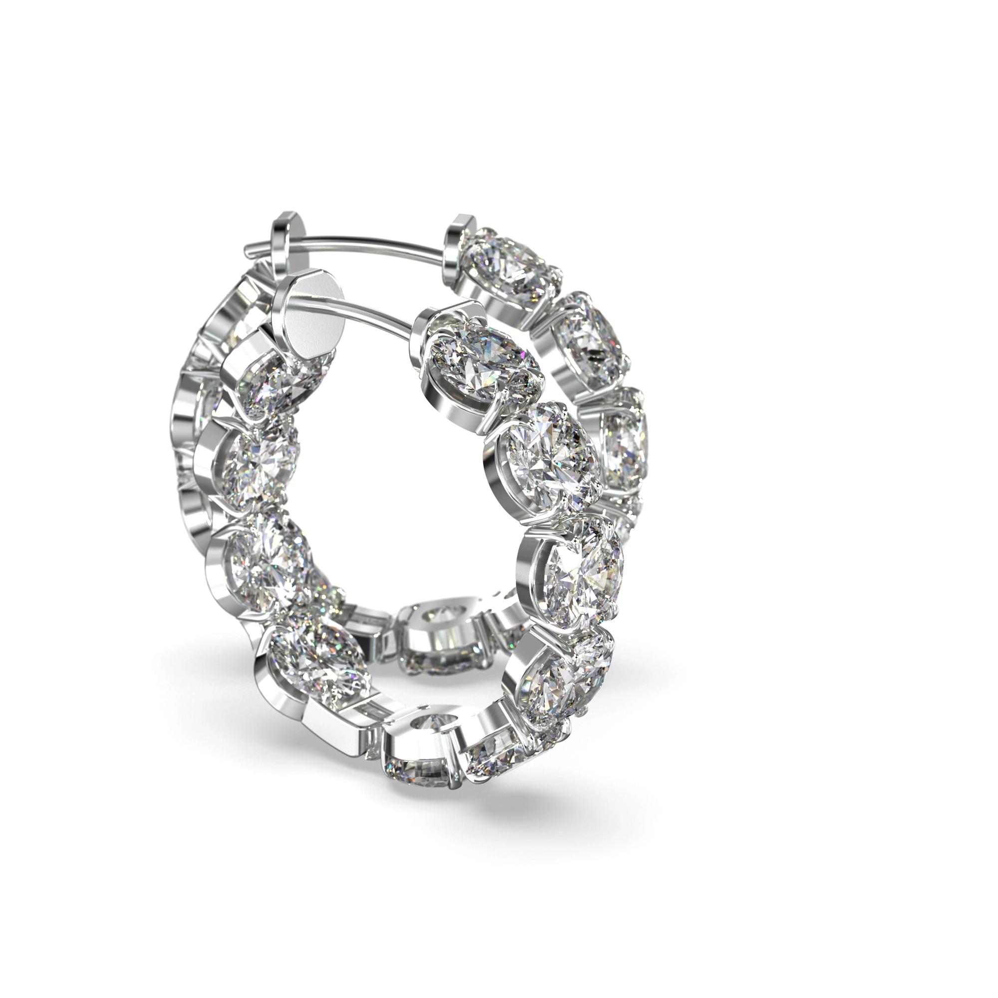 Main view of Golden Luxe Diamond Hoop Earrings