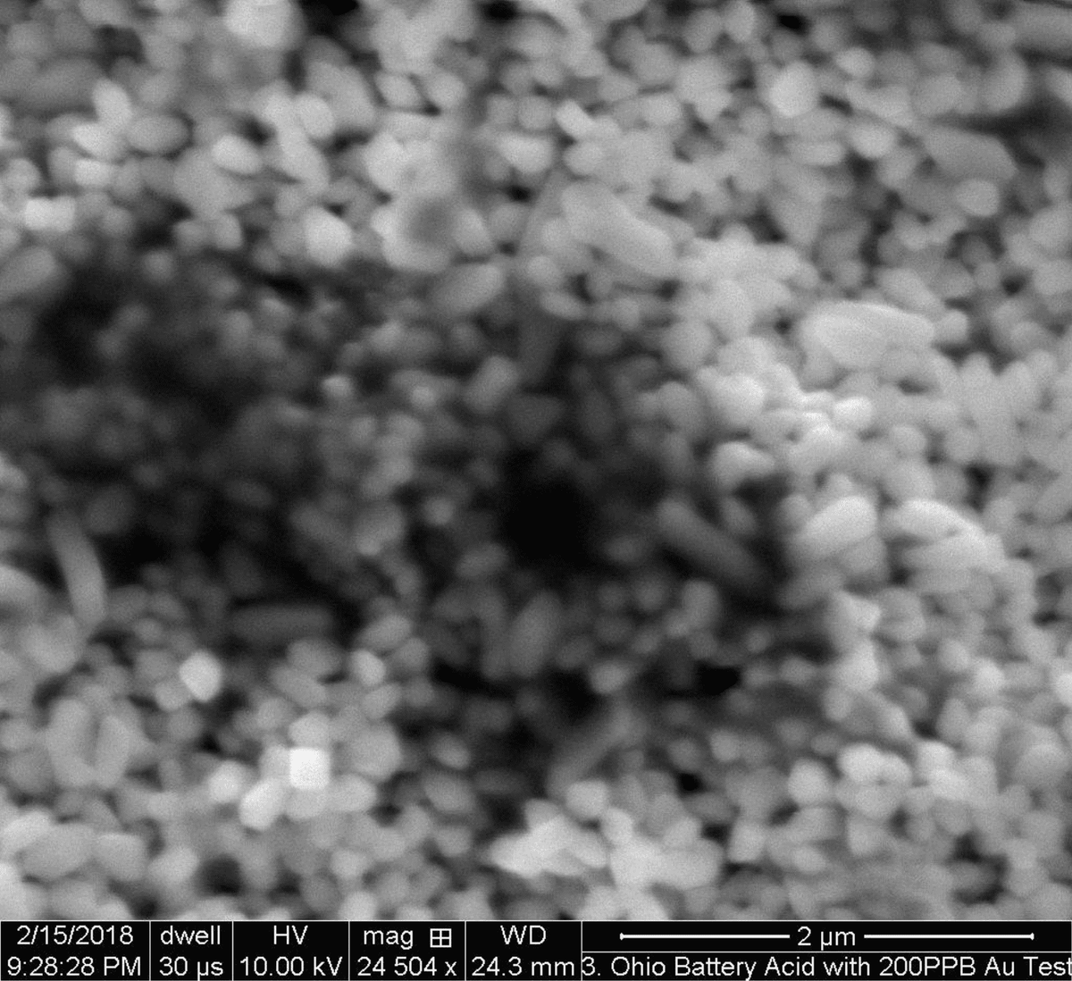 in situ lead sulfate crystal production with gold particle seeding