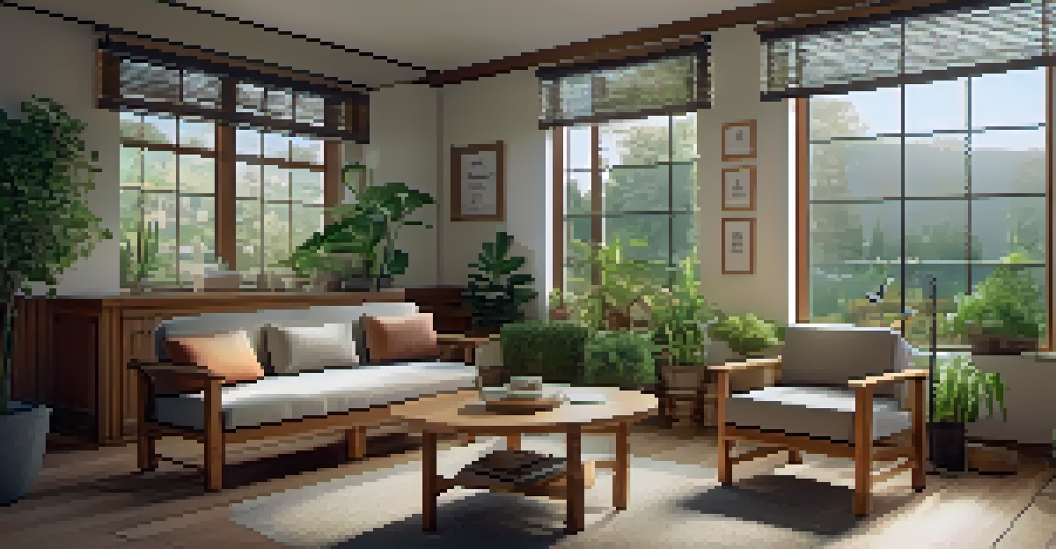 A warm and inviting alternative medicine clinic with cozy seating and plants.