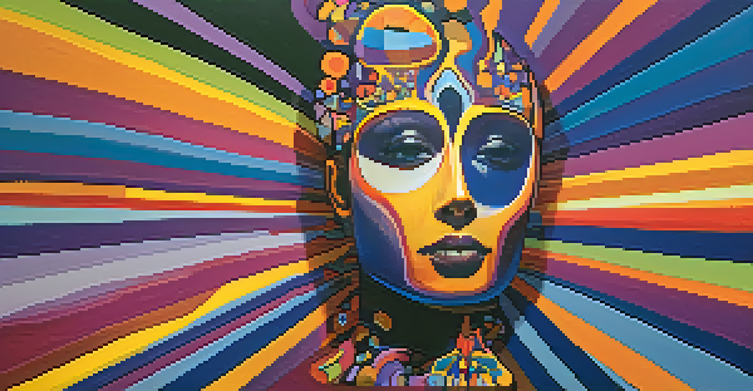 An abstract image showing a silhouette of a human head with colorful shapes and patterns representing the mind's exploration in psychedelic therapy.