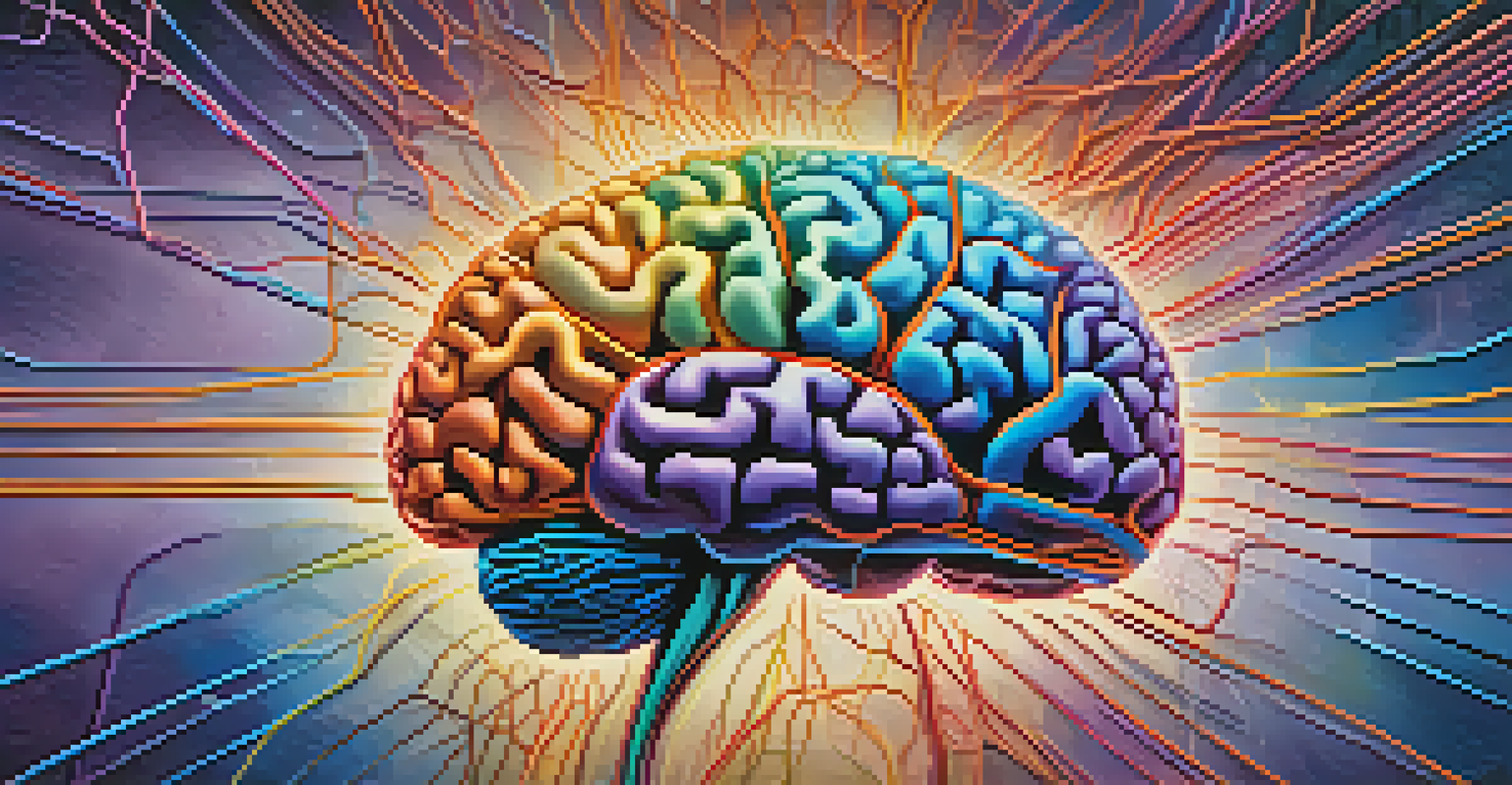 A colorful depiction of a brain with neural connections, symbolizing memory enhancement.