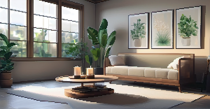 A tranquil therapy room featuring soft lighting, comfortable seating, and calming artwork, designed for relaxation and introspection.