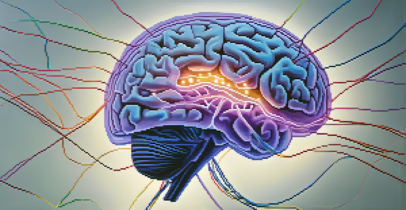 An abstract image of a brain with colorful neural pathways against a deep blue and purple background, representing altered consciousness.