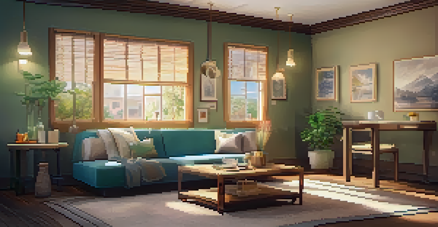 A warm and inviting therapy room with soft lighting, comfortable seating, and soothing decor, perfect for healing sessions.