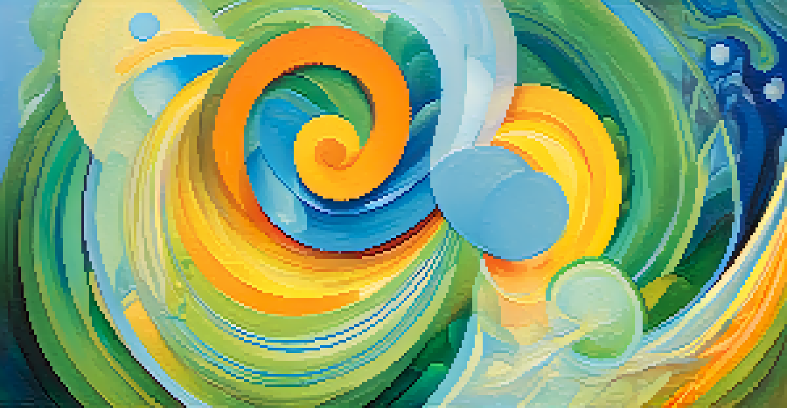 An abstract image representing personal transformation with colorful swirling patterns and vibrant colors.