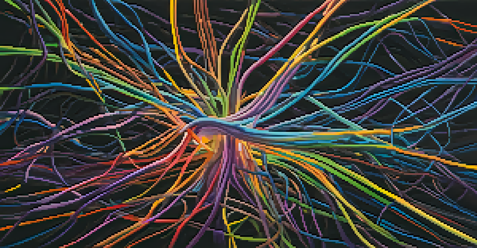 An abstract image illustrating colorful neural pathways on a dark background, representing brain adaptability.