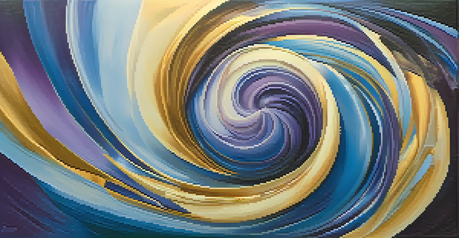 An abstract image with swirling colors and shapes representing the concept of consciousness expansion.
