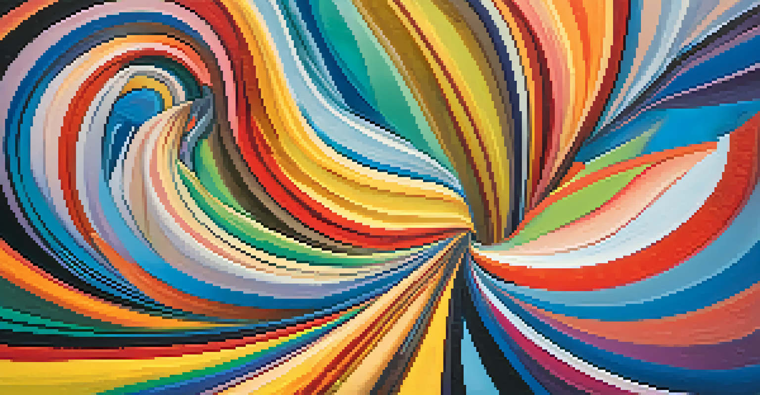 An abstract image of swirling colors representing interconnectedness and harmony.