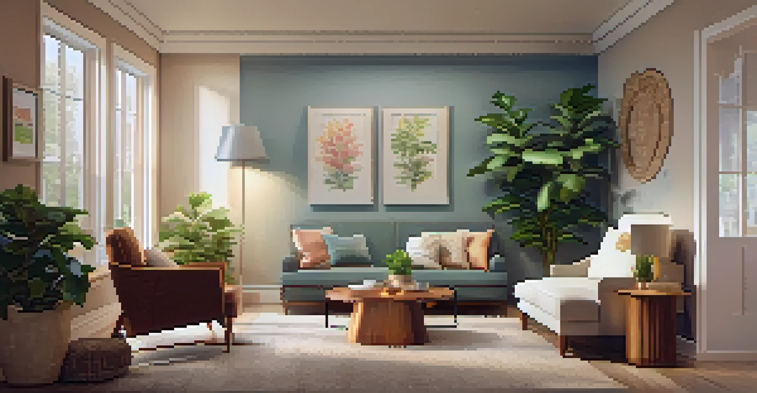 A warm and inviting therapy room with comfortable seating and calming decor, designed for emotional healing.